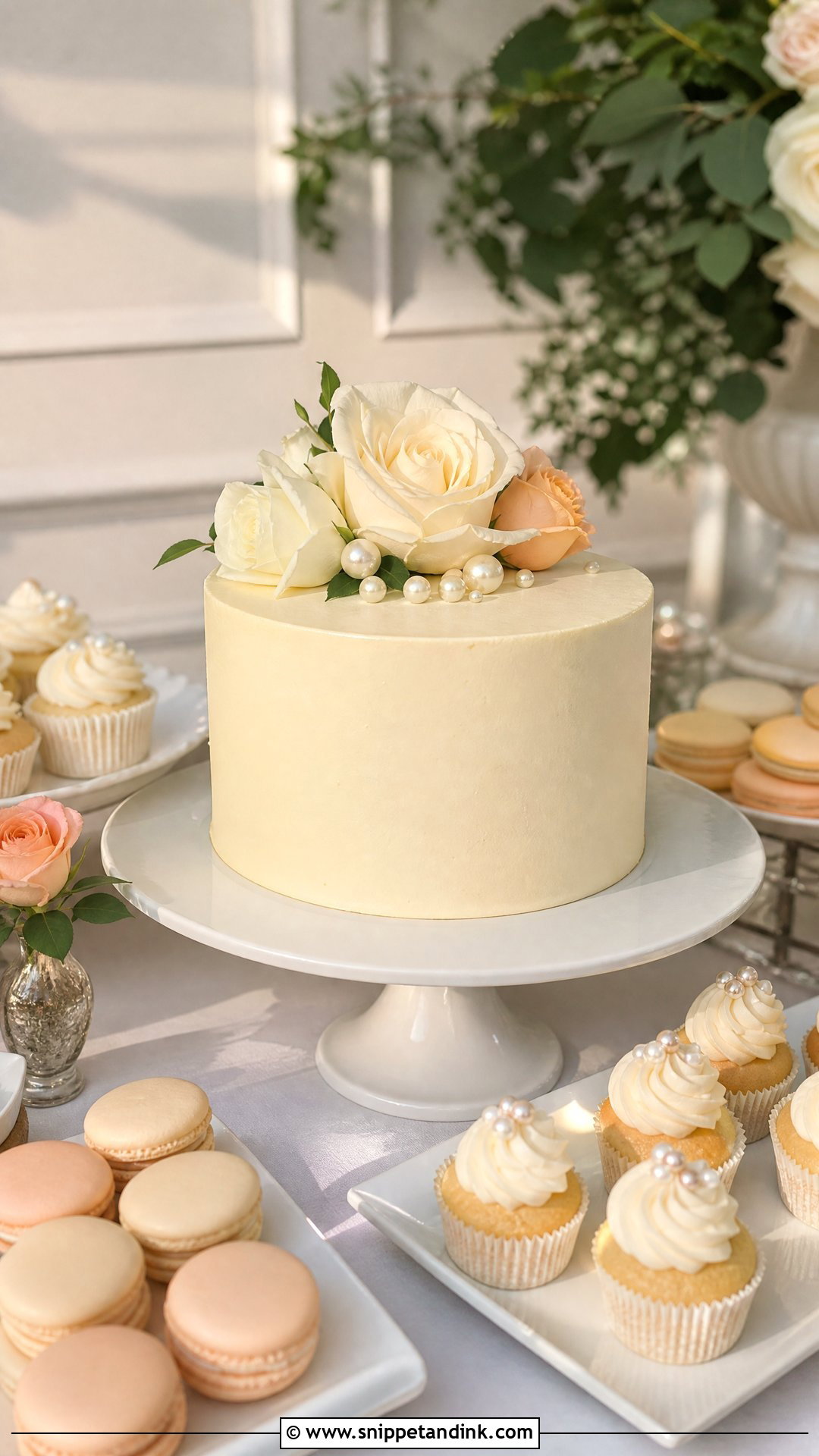Small Dessert Table Wedding Cake - Snippet and Ink - 25 Small Wedding Cake Ideas