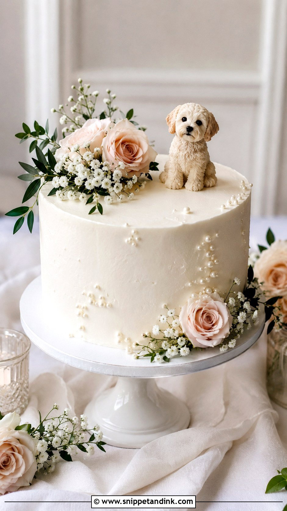 Small Dog Wedding Cake - Snippet and Ink - 25 Dog in Wedding Cake Ideas