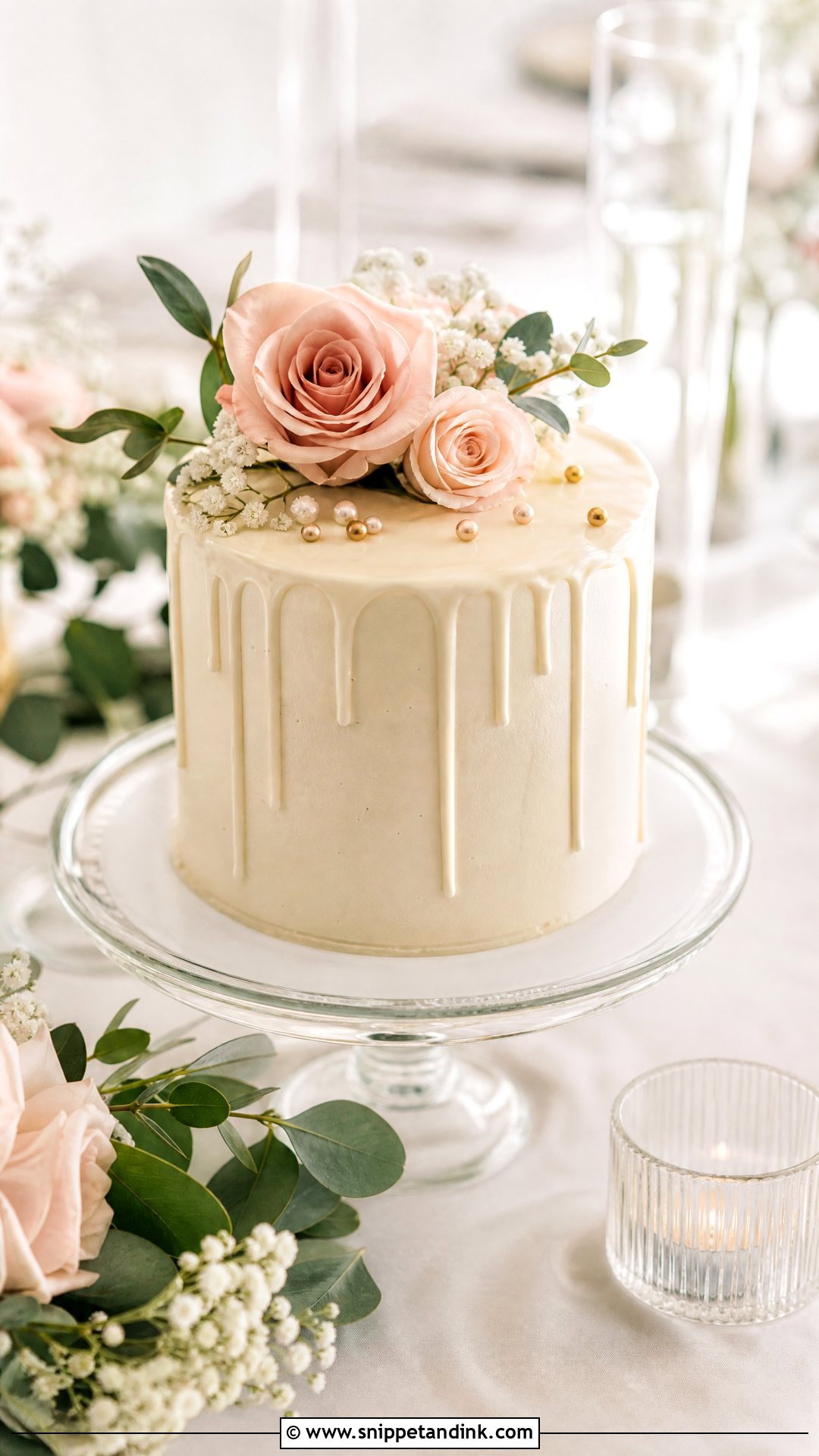 Small Drip Wedding Cake - Snippet and Ink - 25 Small Wedding Cake Ideas