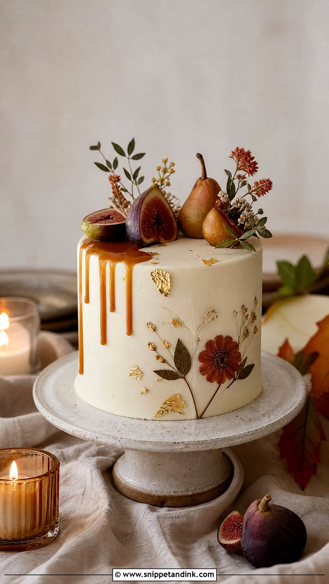 Small Fall Wedding Cake - Snippet and Ink - 25 Fall Theme Cakes for Wedding