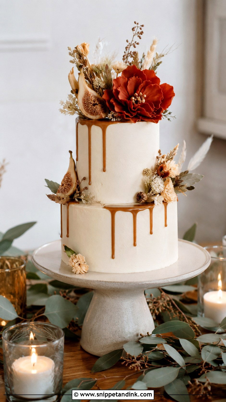Small Fall Wedding Cake - Snippet and Ink - 20 Fall Wedding Cake Ideas
