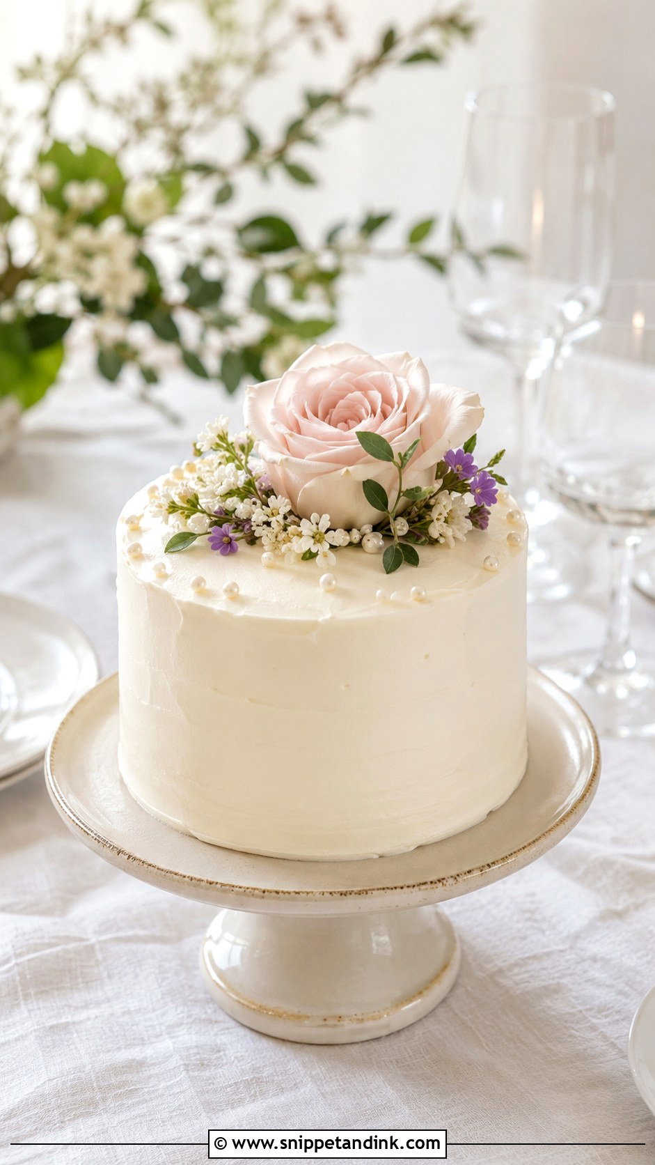 Small Flower Wedding Cake - Snippet and Ink - 20 Flower Cakes for Wedding