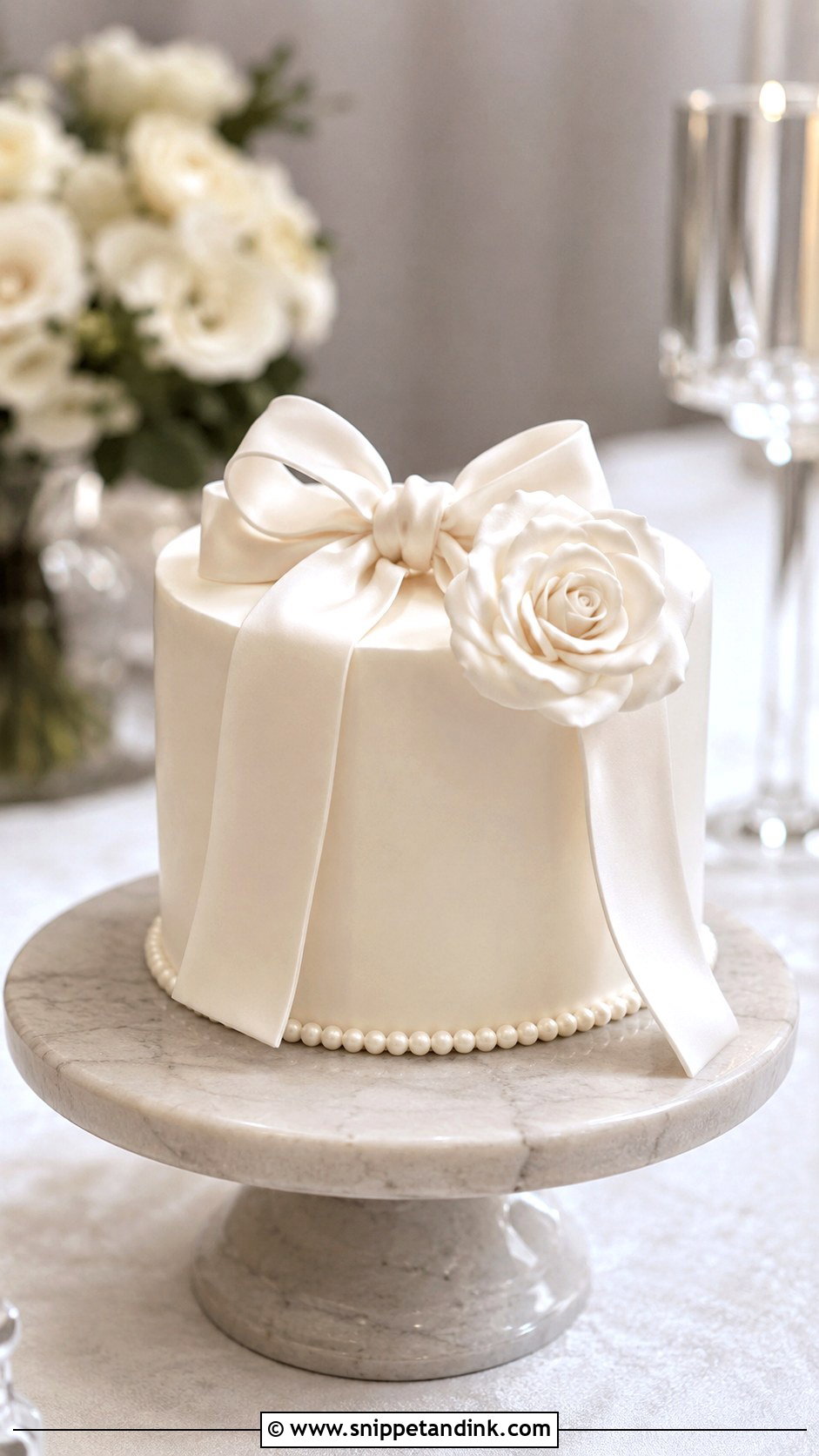 Small Fondant Wedding Cake - Snippet and Ink - 20 Wedding Cake Ideas for Small Wedding