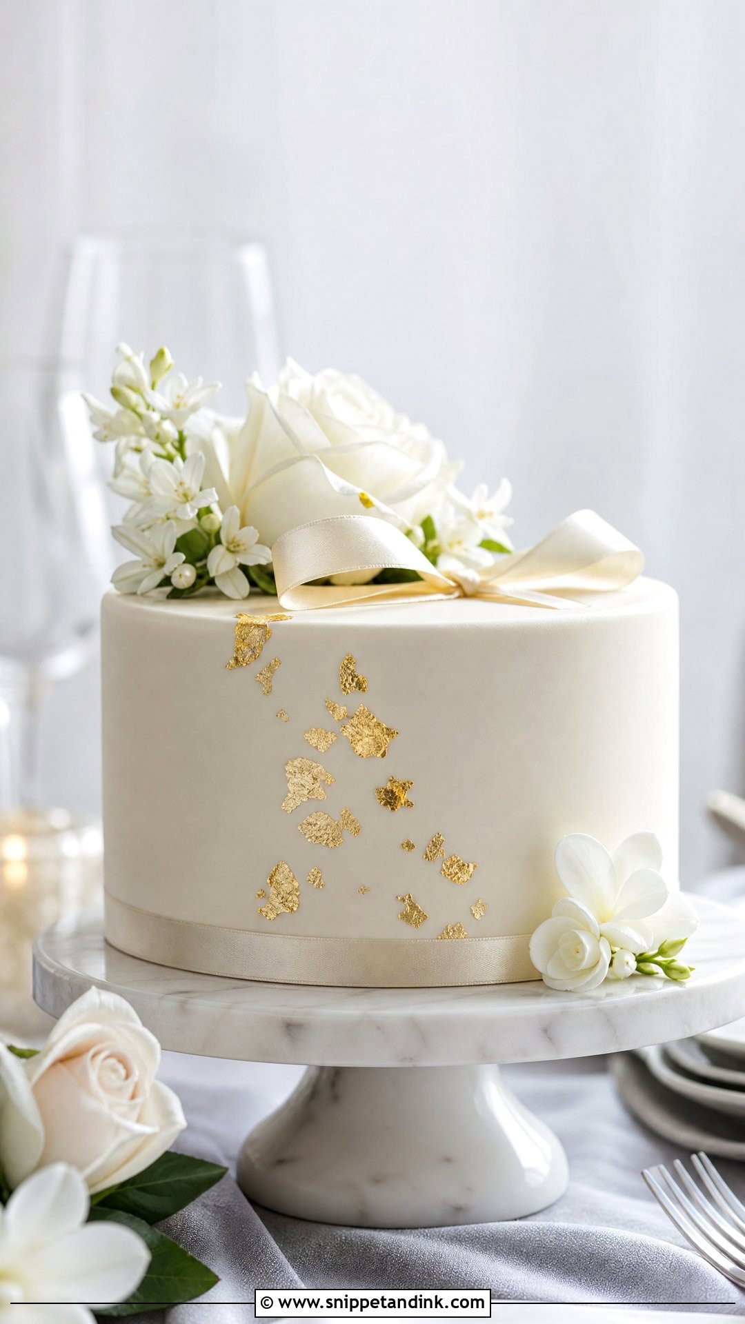 Small Fondant Wedding Cake - Snippet and Ink - 25 Small Wedding Cake Ideas
