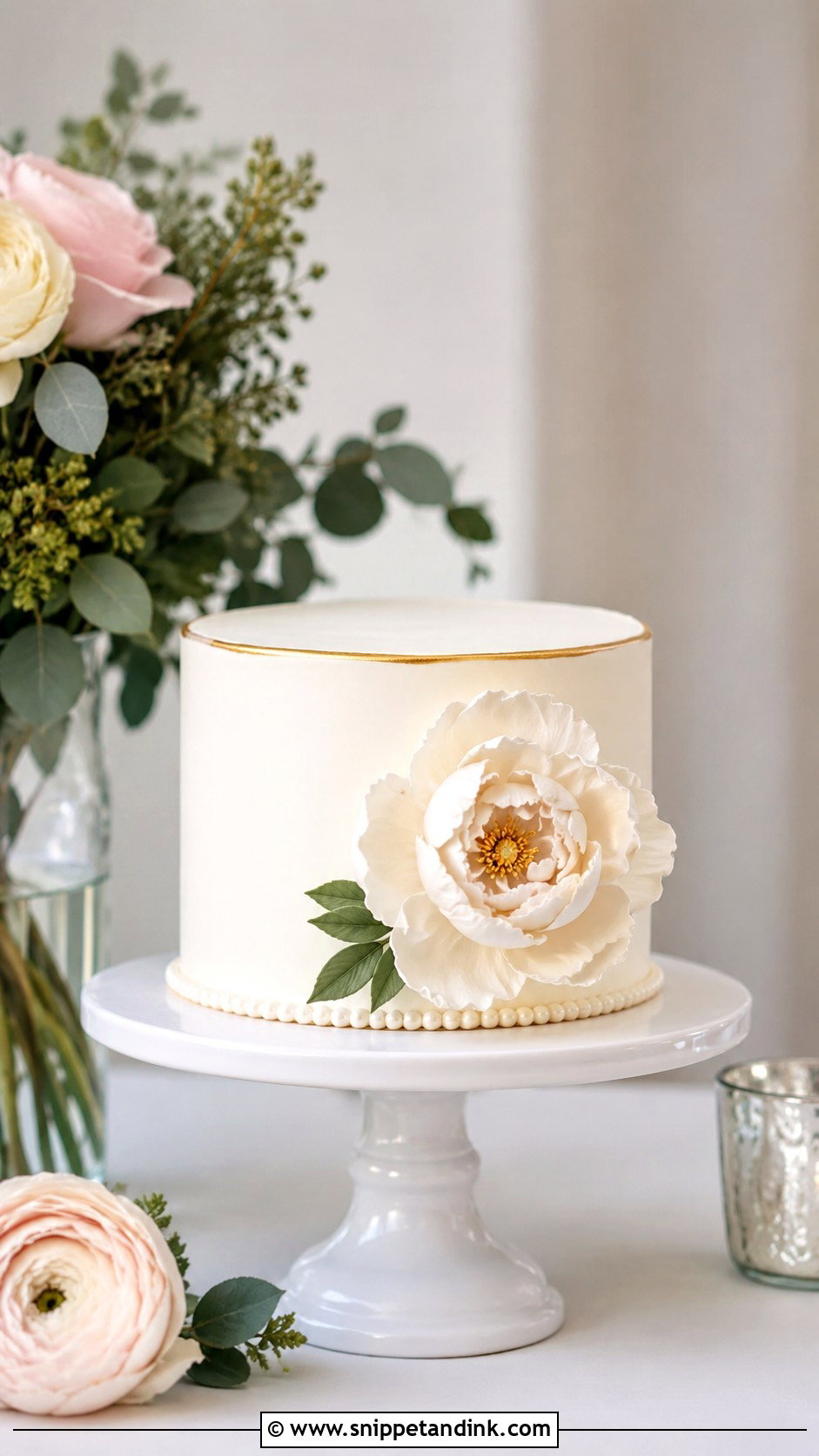 Small Fondant Wedding Cake - Snippet and Ink - 20 Fondant Cake Tutorial Ideas for Wedding