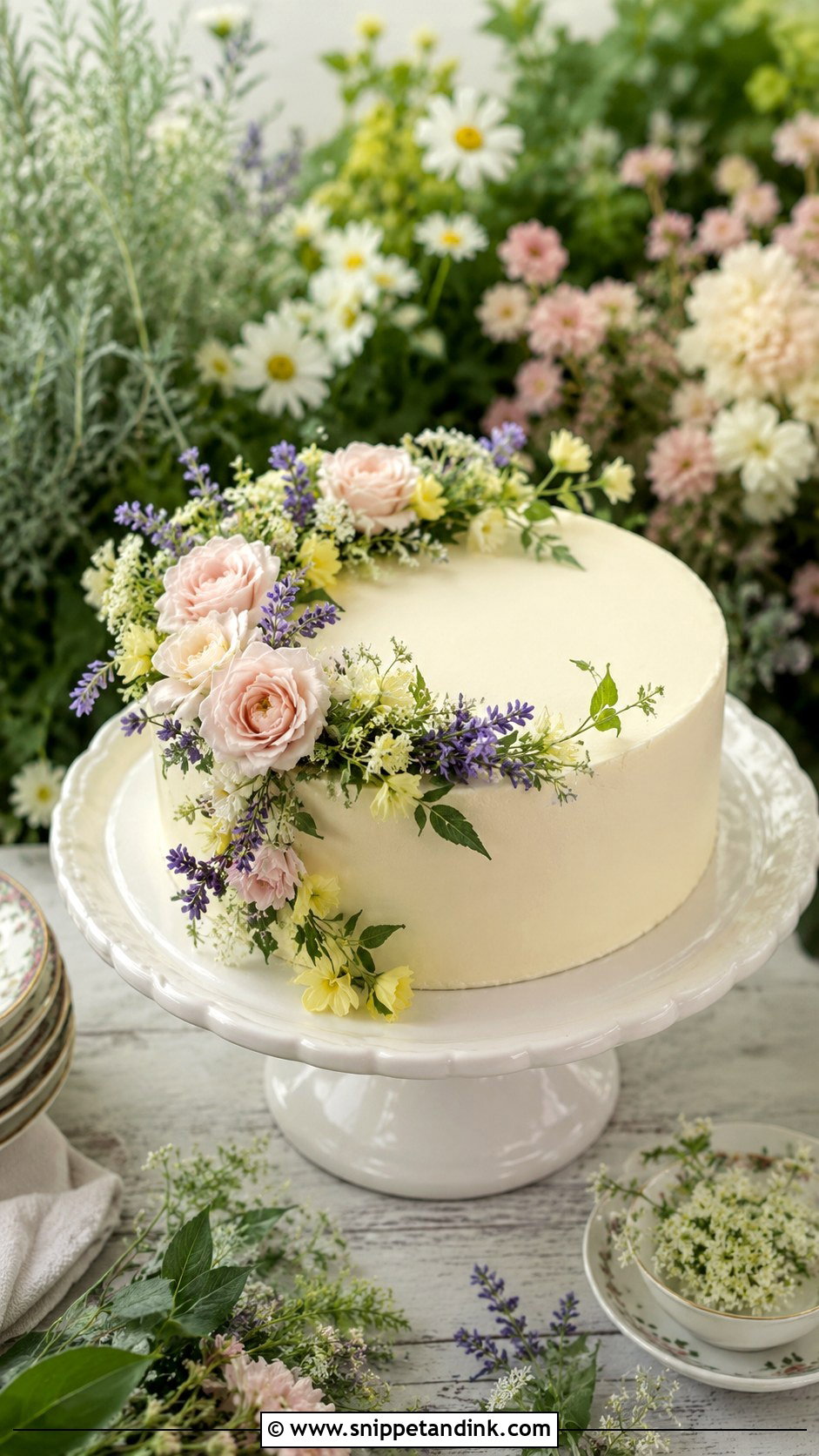 Small Garden Wedding Cake - Snippet and Ink - 25 Small Single Tier Wedding Cake Ideas