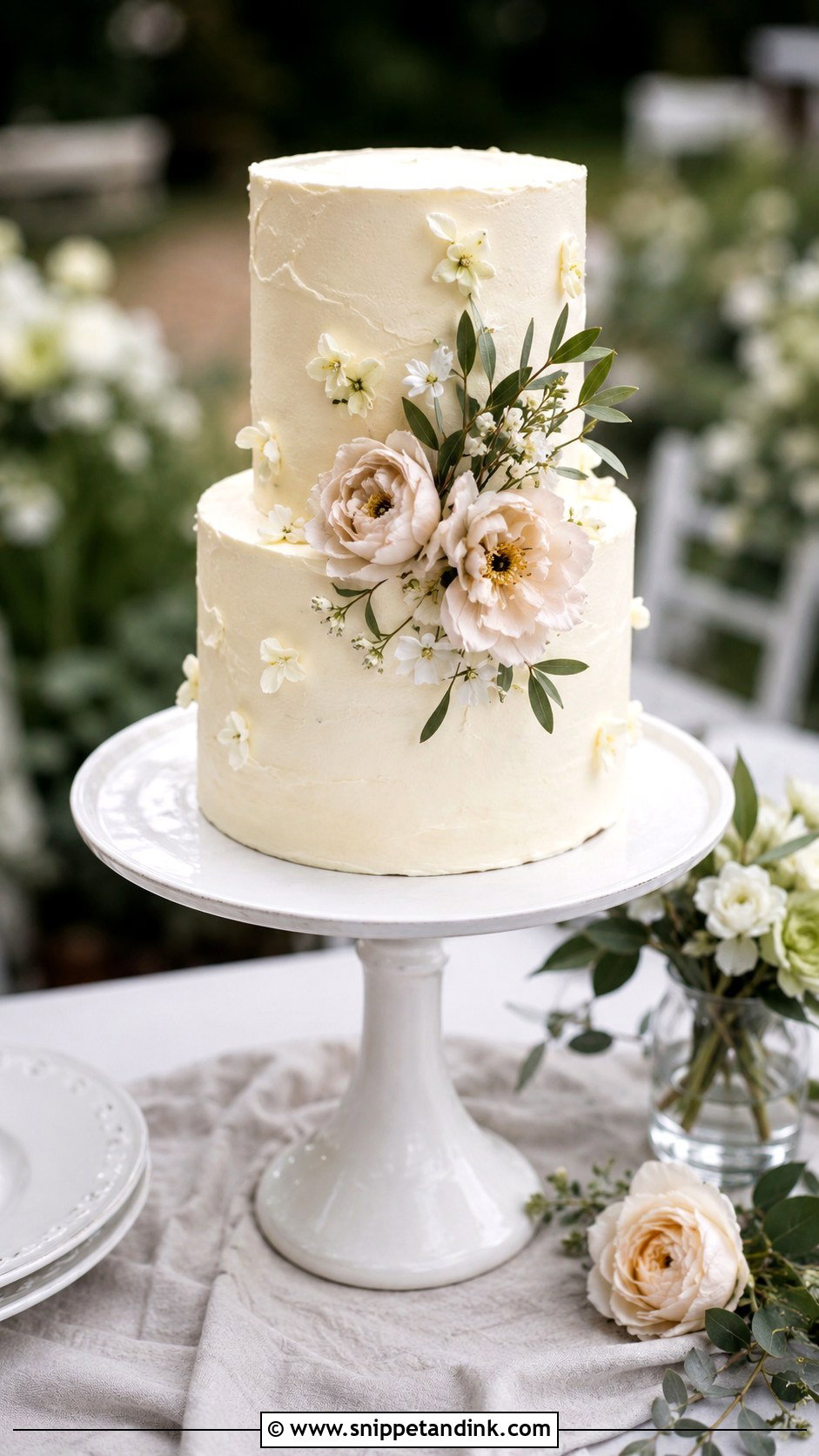 Small Garden Wedding Cake - Snippet and Ink - 20 Garden Wedding Cake Ideas