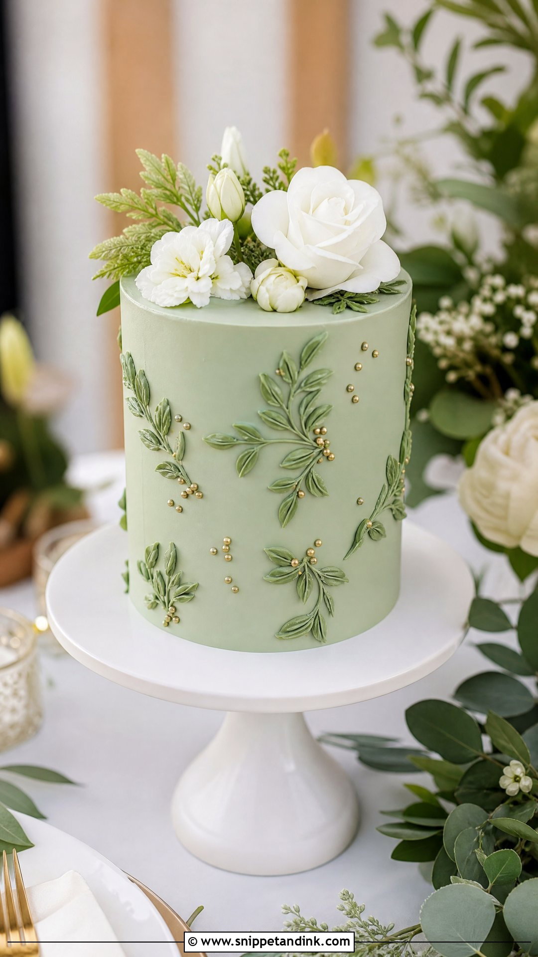 Small Green Wedding Cake - Snippet and Ink - 30 Small Wedding Cakes
