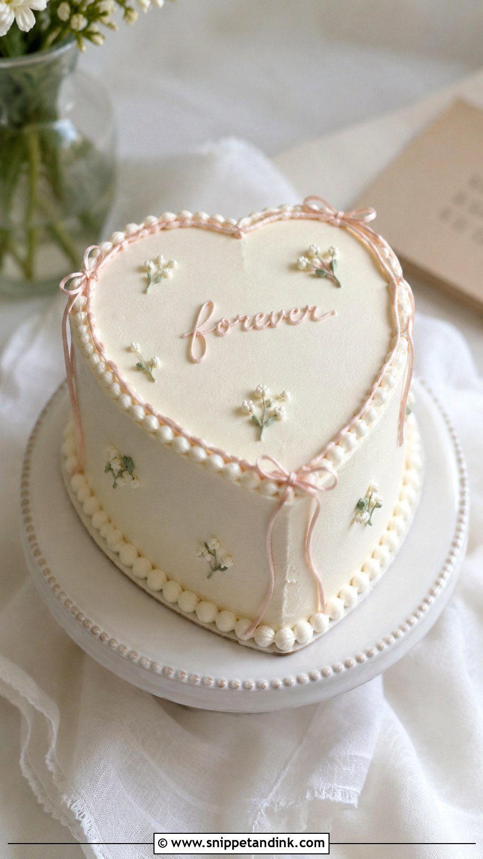 Small Heart Shape Wedding Cake - Snippet and Ink - 20 Heart Shape Cake Ideas for Wedding