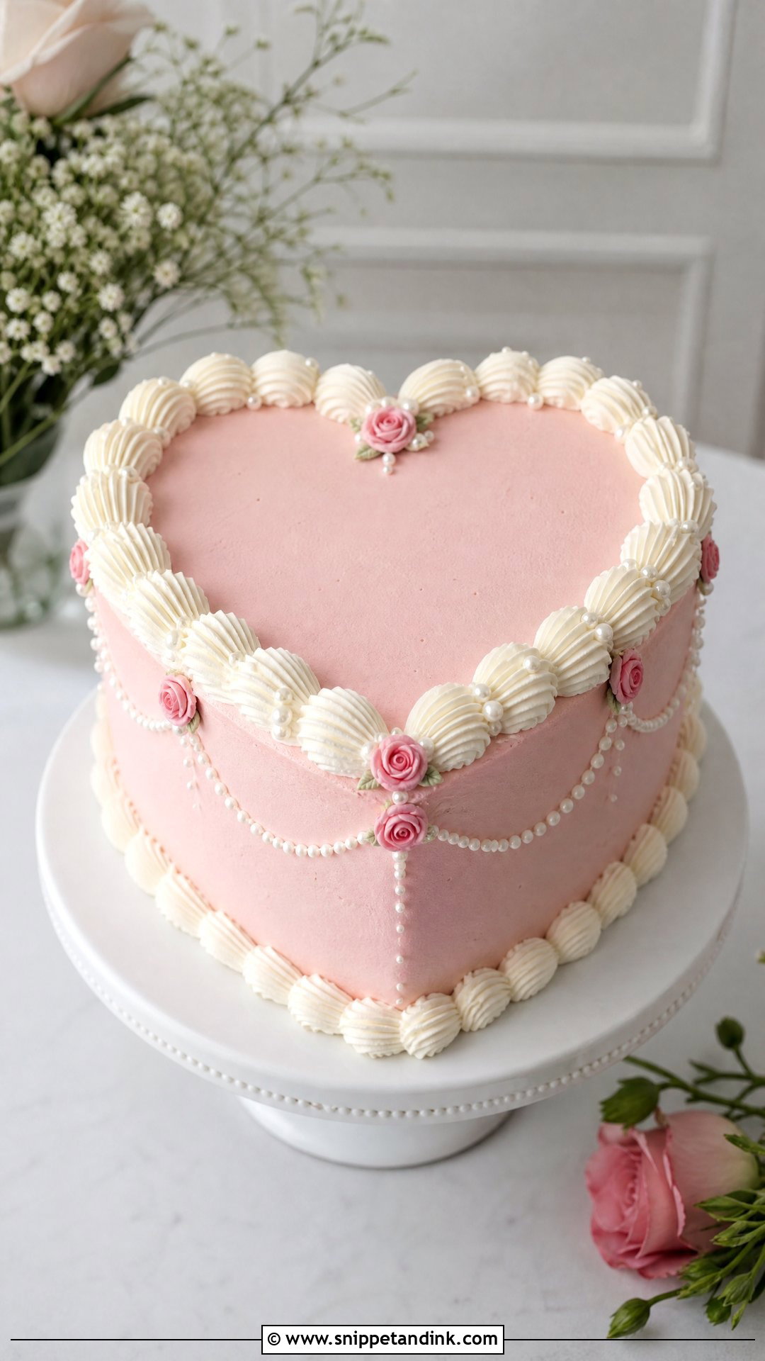 Small Heart Wedding Cake - Snippet and Ink - 20 Simple Small One Tier Wedding Cake Ideas
