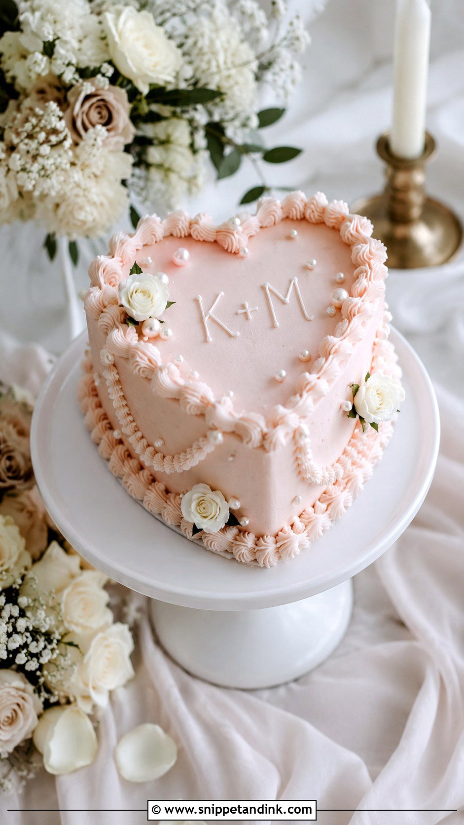 Small Heart Wedding Cake - Snippet and Ink - 20 Wedding Cake Ideas for Small Wedding