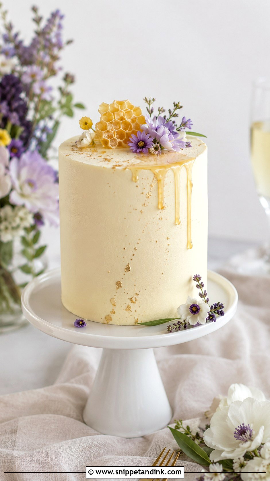 Small Honey Wedding Cake - Snippet and Ink - 20 Honey Cake Design Ideas for Wedding