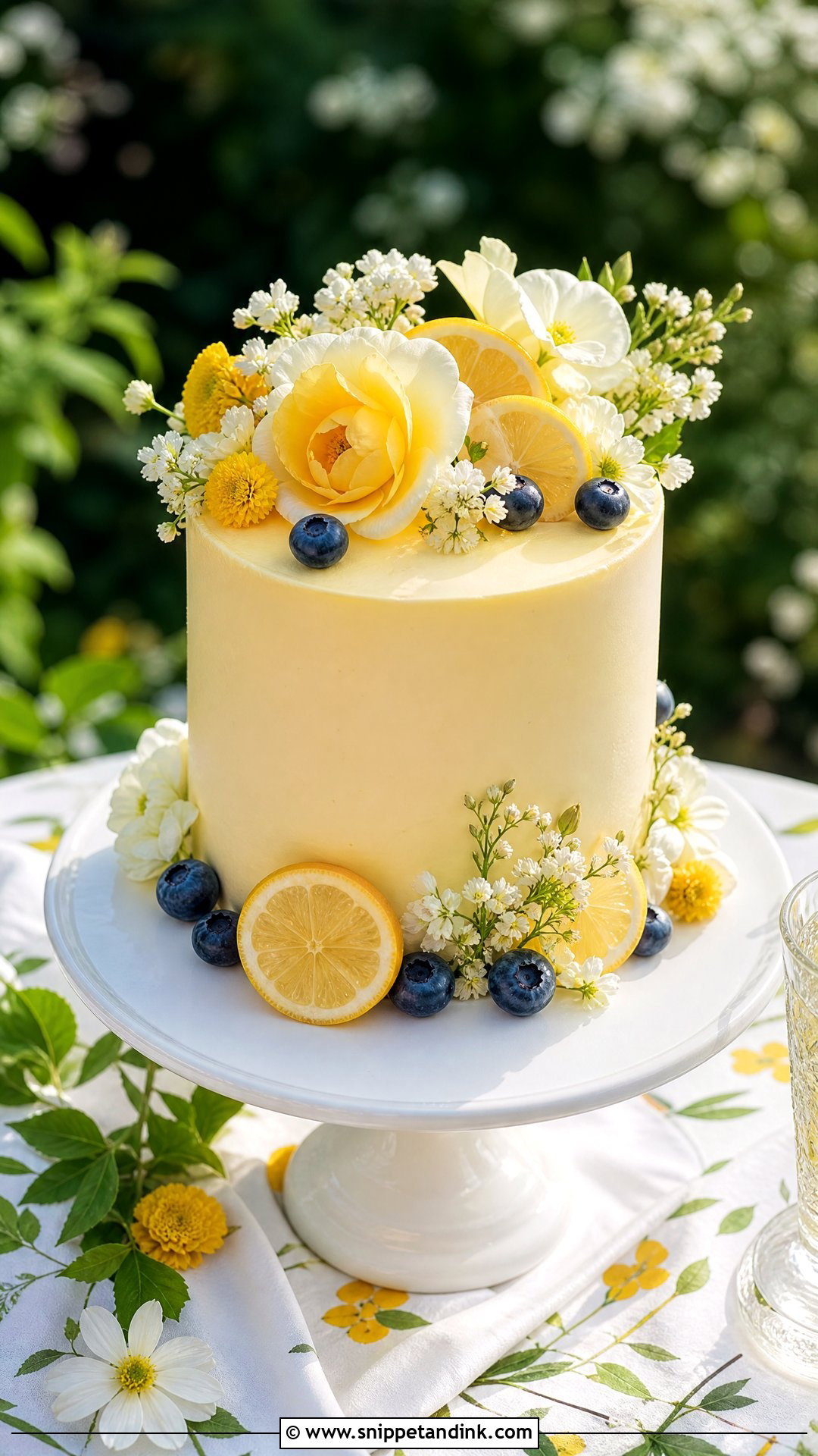 Small Lemon Wedding Cake - Snippet and Ink - 20 Small Wedding Cake Ideas