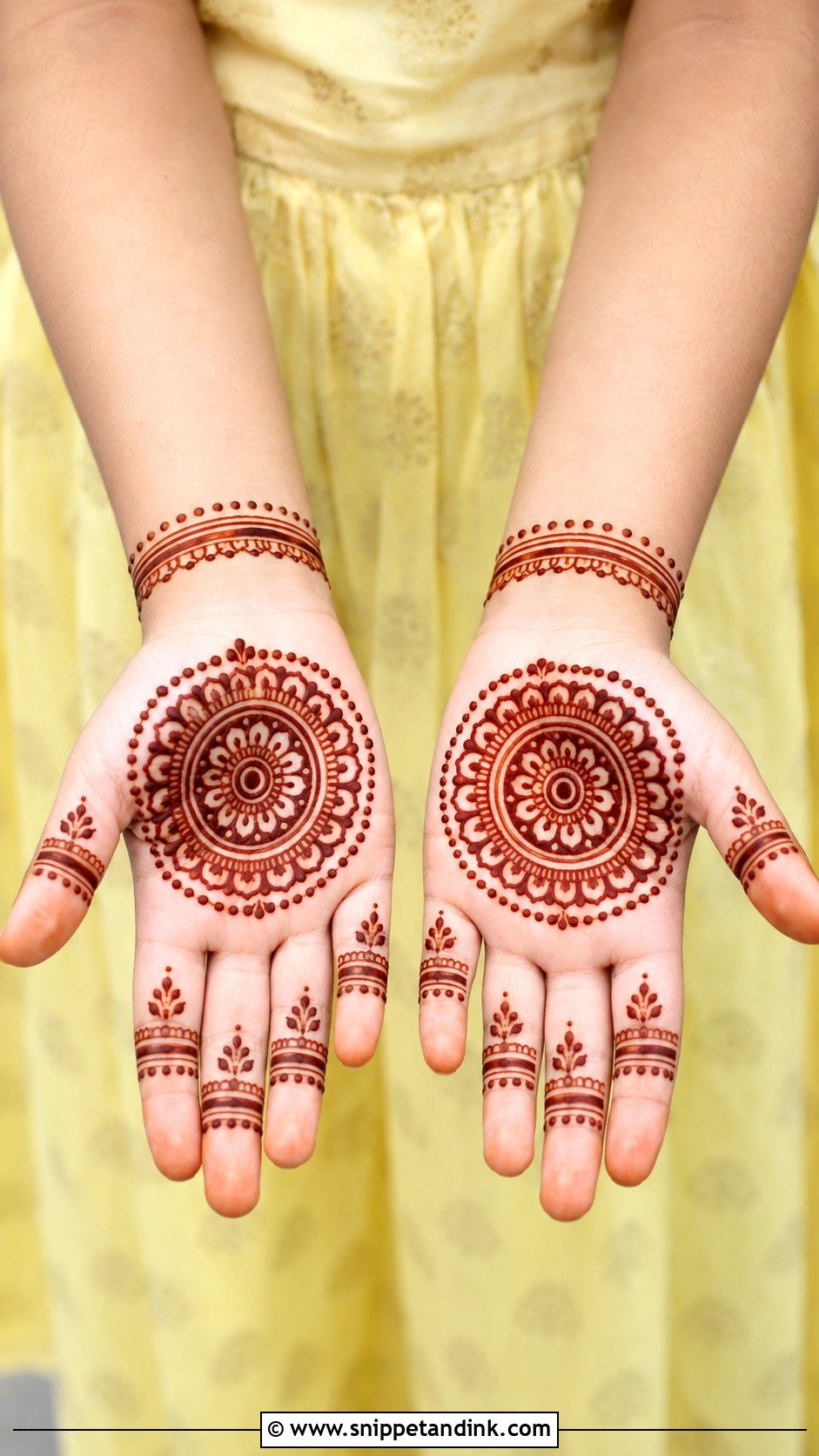 Small Mandala Mehndi Design for Kids - Snippet and Ink - 30 Very Easy Mehndi Designs for Kids