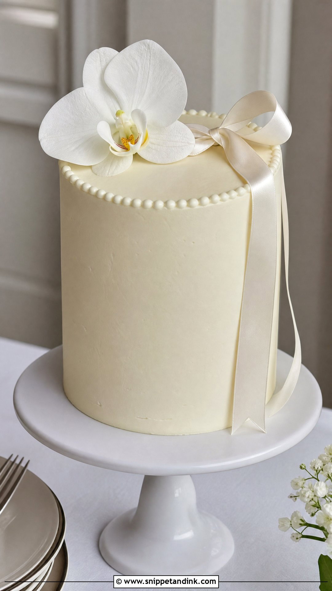 Small Minimalist Wedding Cake - Snippet and Ink - 20 Small Wedding Cake Ideas
