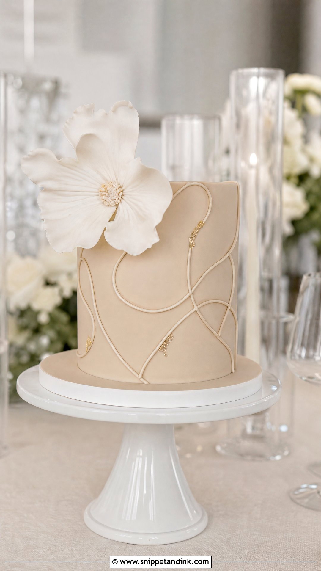 Small Modern Wedding Cake - Snippet and Ink - 30 Small Wedding Cakes