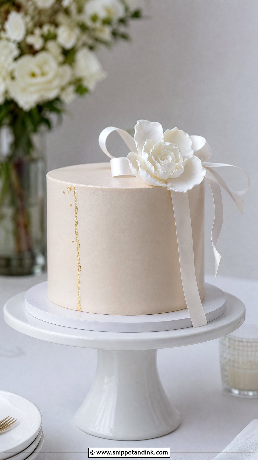 Small Modern Wedding Cake - Snippet and Ink - 20 Simple Small One Tier Wedding Cake Ideas