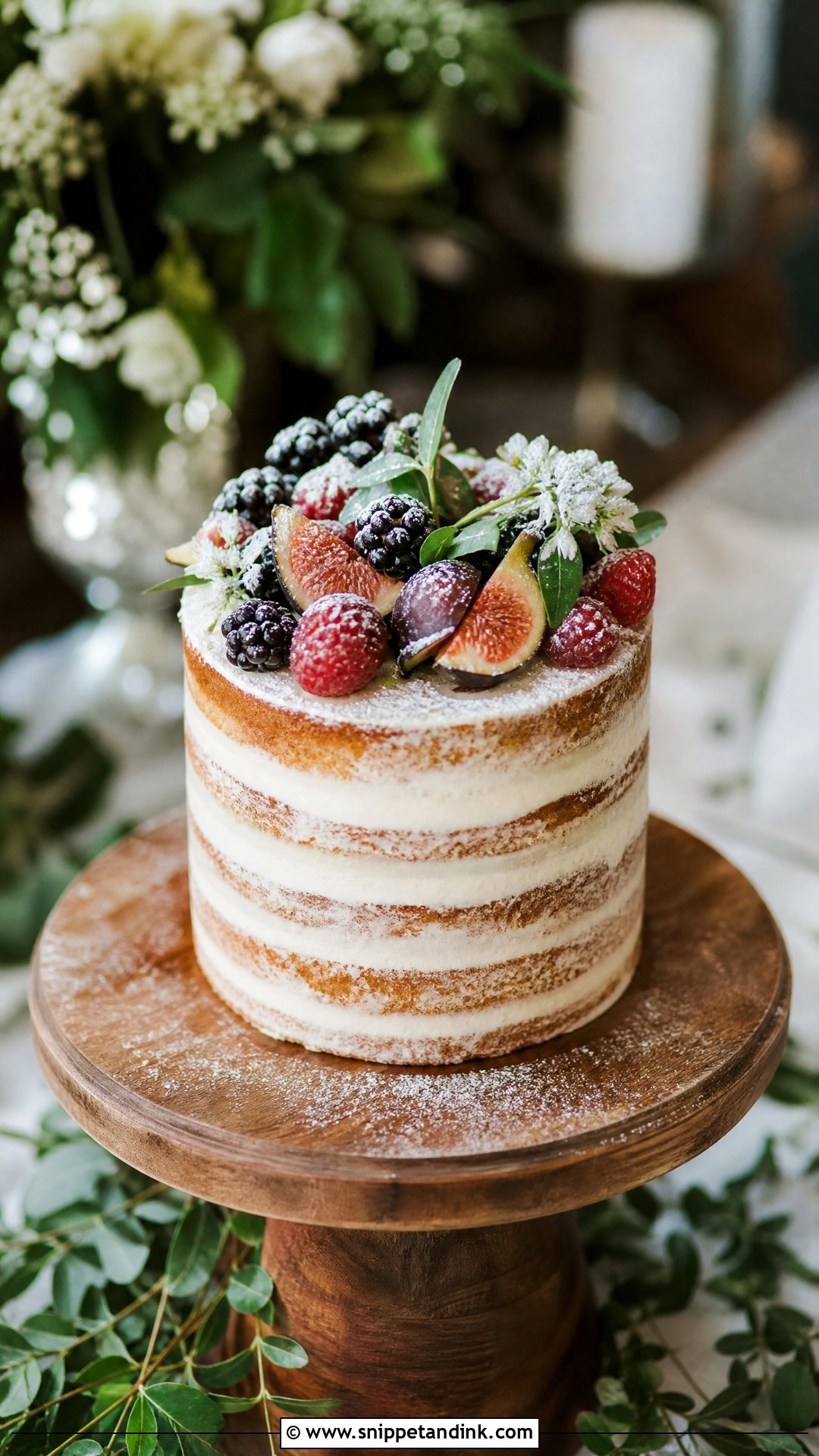 Small Naked Wedding Cake - Snippet and Ink - 20 Small Wedding Cake Ideas