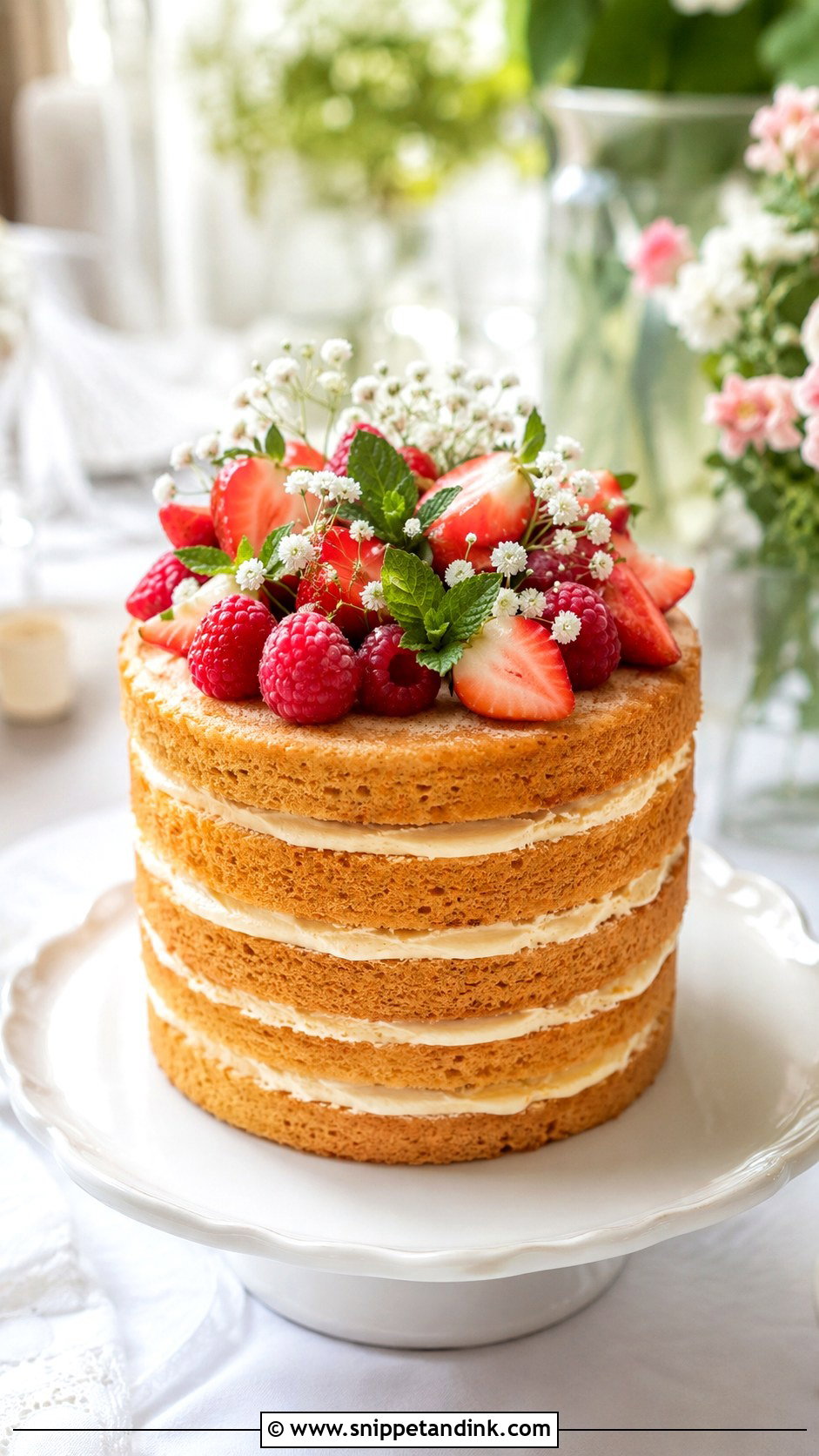 Small Naked Wedding Cake - Snippet and Ink - 20 Wedding Cake Ideas for Small Wedding