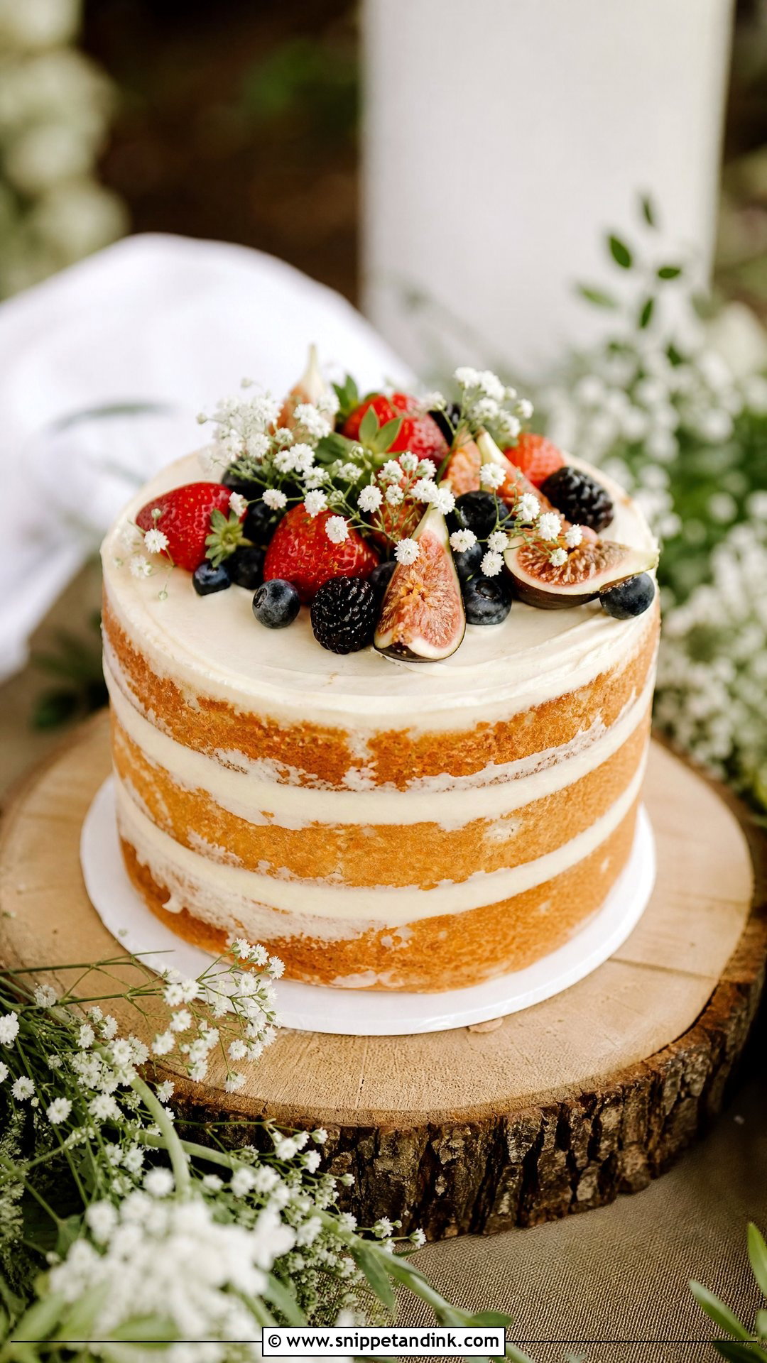 Small Naked Wedding Cake - Snippet and Ink - 20 Simple Small One Tier Wedding Cake Ideas