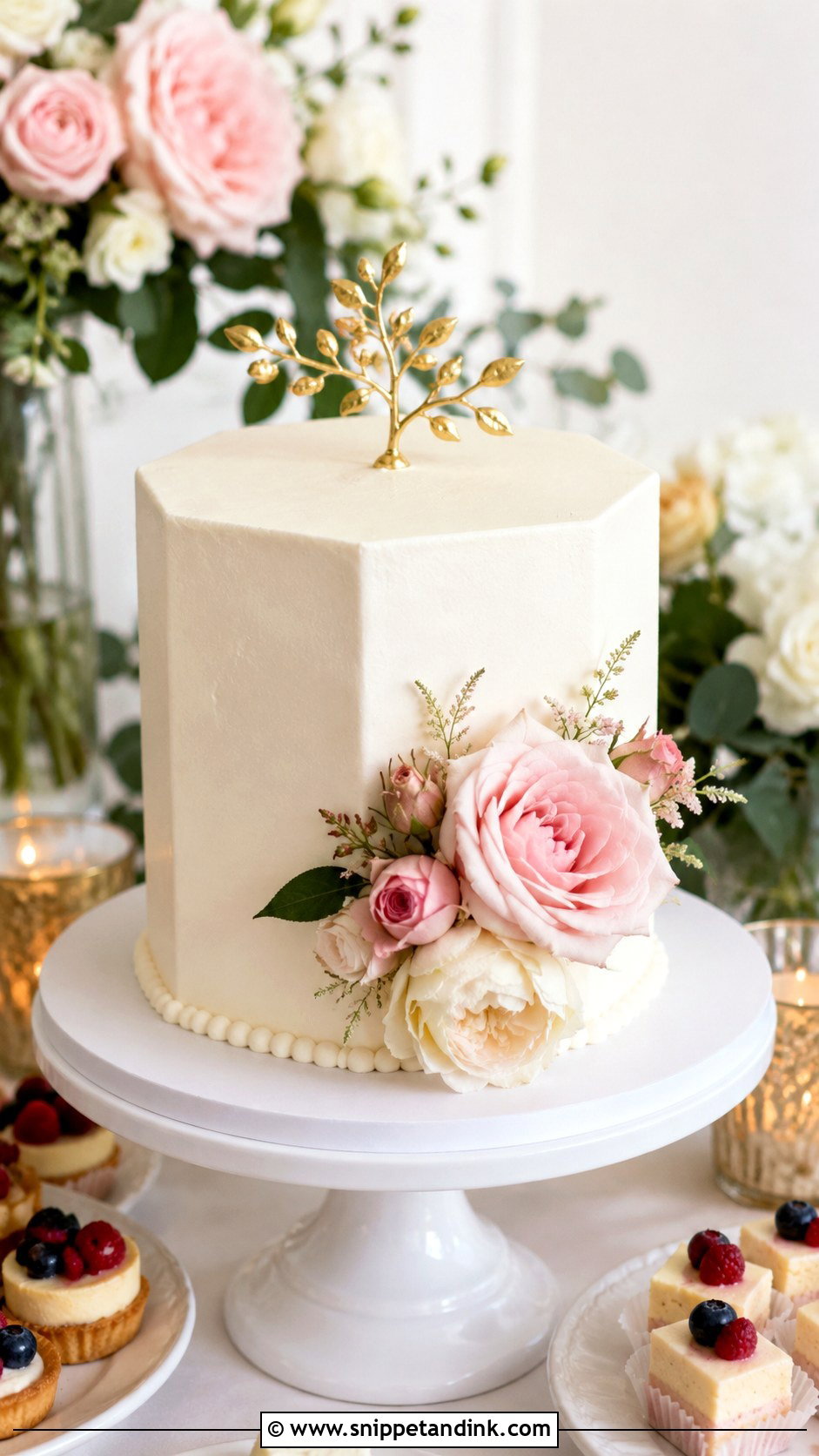 Small Octagon Wedding Cake - Snippet and Ink - 20 Octagon Wedding Cake Ideas