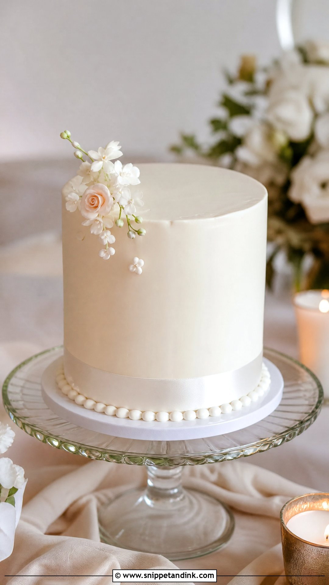 Small One Tier Wedding Cake - Snippet and Ink - 30 Small Wedding Cakes