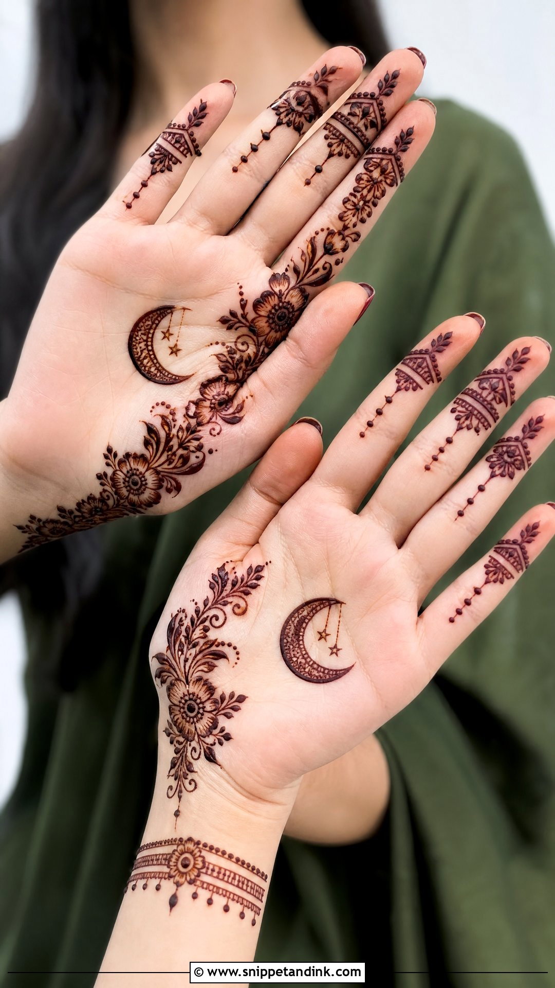 Small Palm Eid Mehndi Design - Snippet and Ink - 30 Small Palm Mehndi Designs