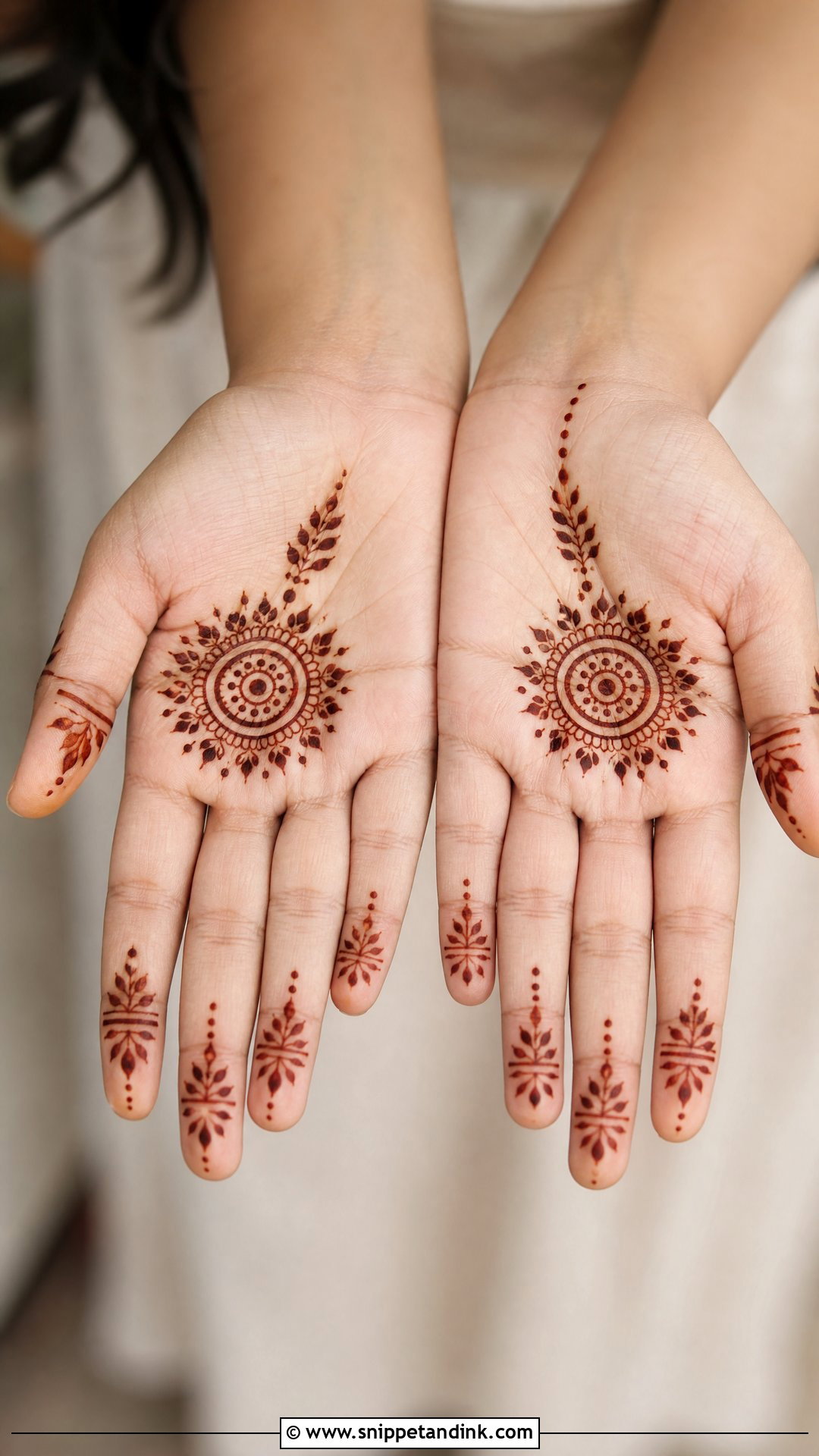 Small Palm Mehndi Design - Snippet and Ink - 30 Beautiful Palm Mehndi Design Ideas