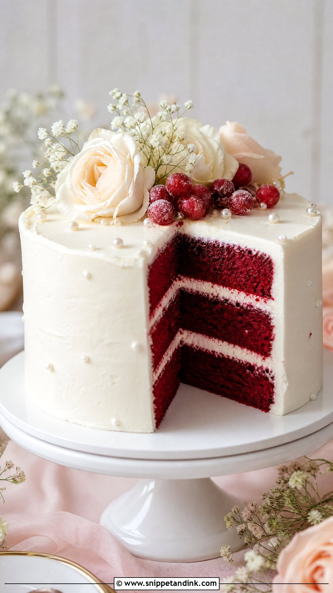 Small Red Velvet Wedding Cake - Snippet and Ink - 20 Simple Small One Tier Wedding Cake Ideas