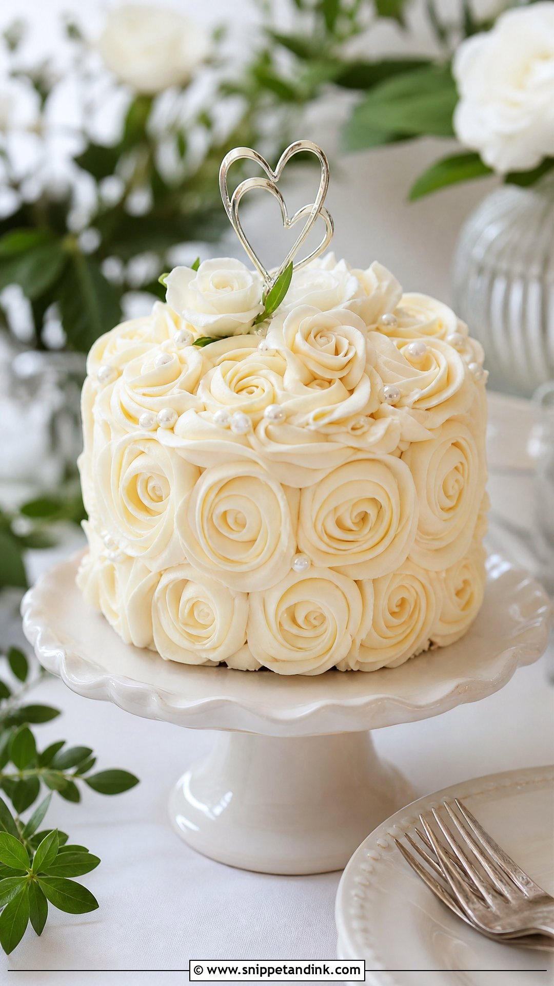 Small Rosette Wedding Cake - Snippet and Ink - 30 Rosette Cake Ideas for Wedding