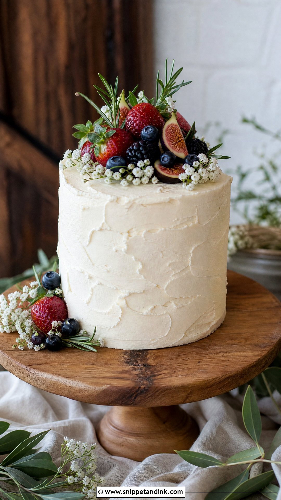 Small Rustic Wedding Cake - Snippet and Ink - 20 Small Wedding Cake Ideas