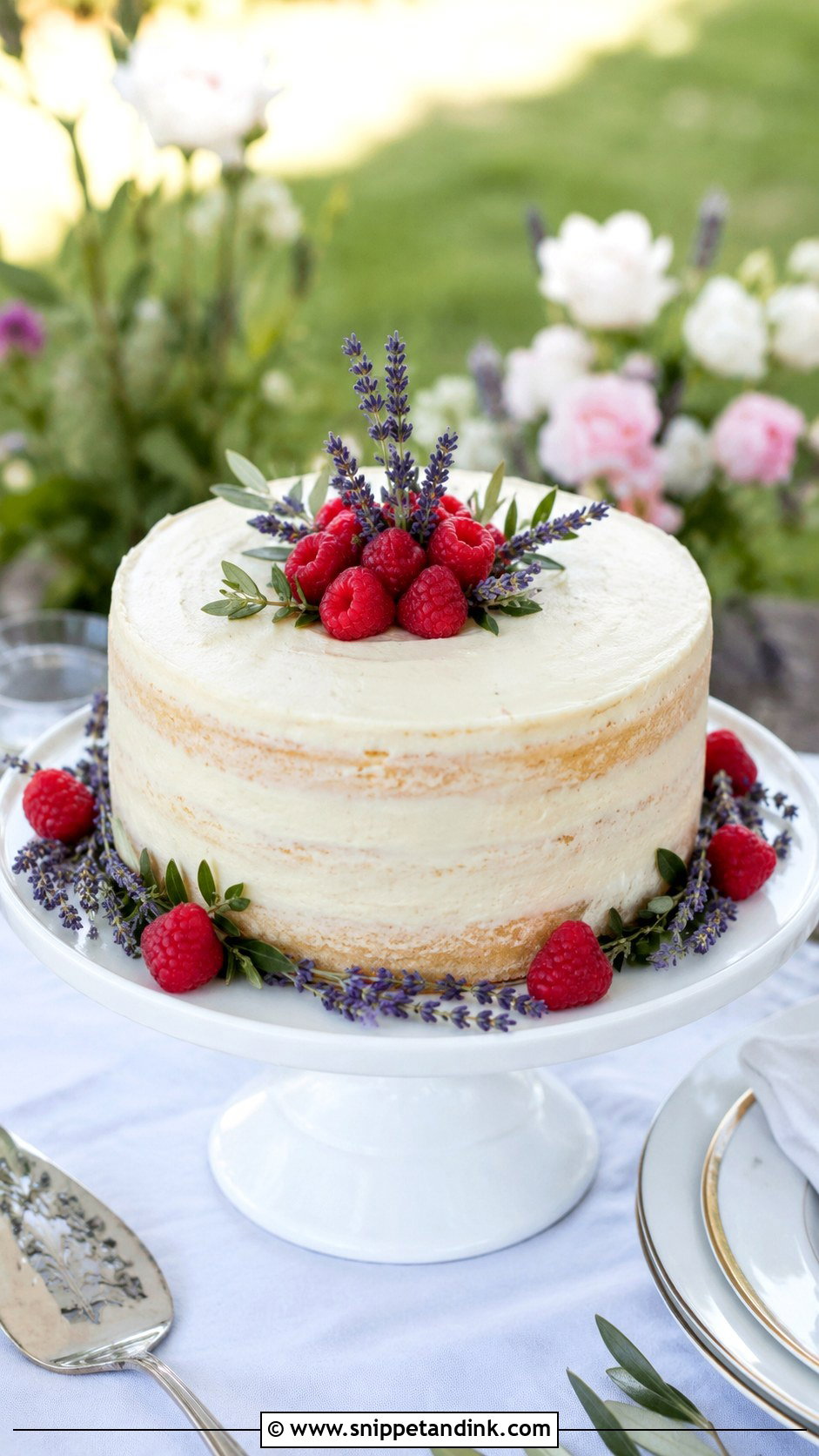 Small Semi Naked Wedding Cake - Snippet and Ink - 25 Small Single Tier Wedding Cake Ideas