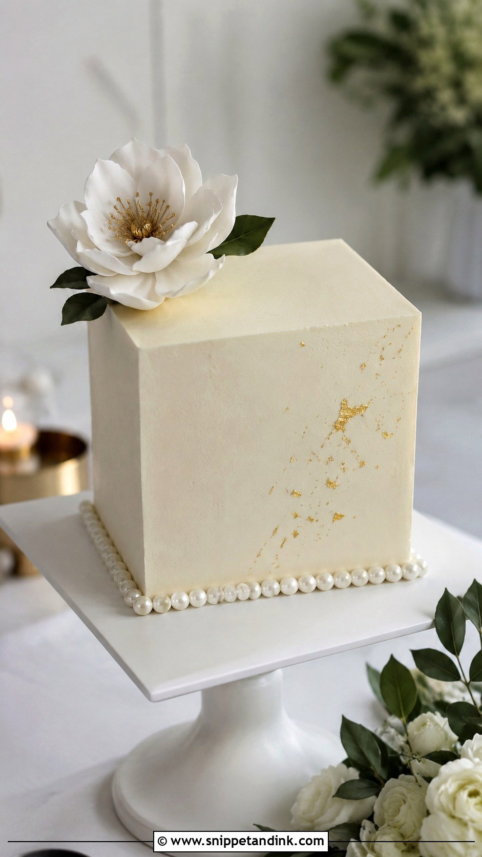 Small Square Wedding Cake - Snippet and Ink - 20 Wedding Cake Ideas for Small Wedding