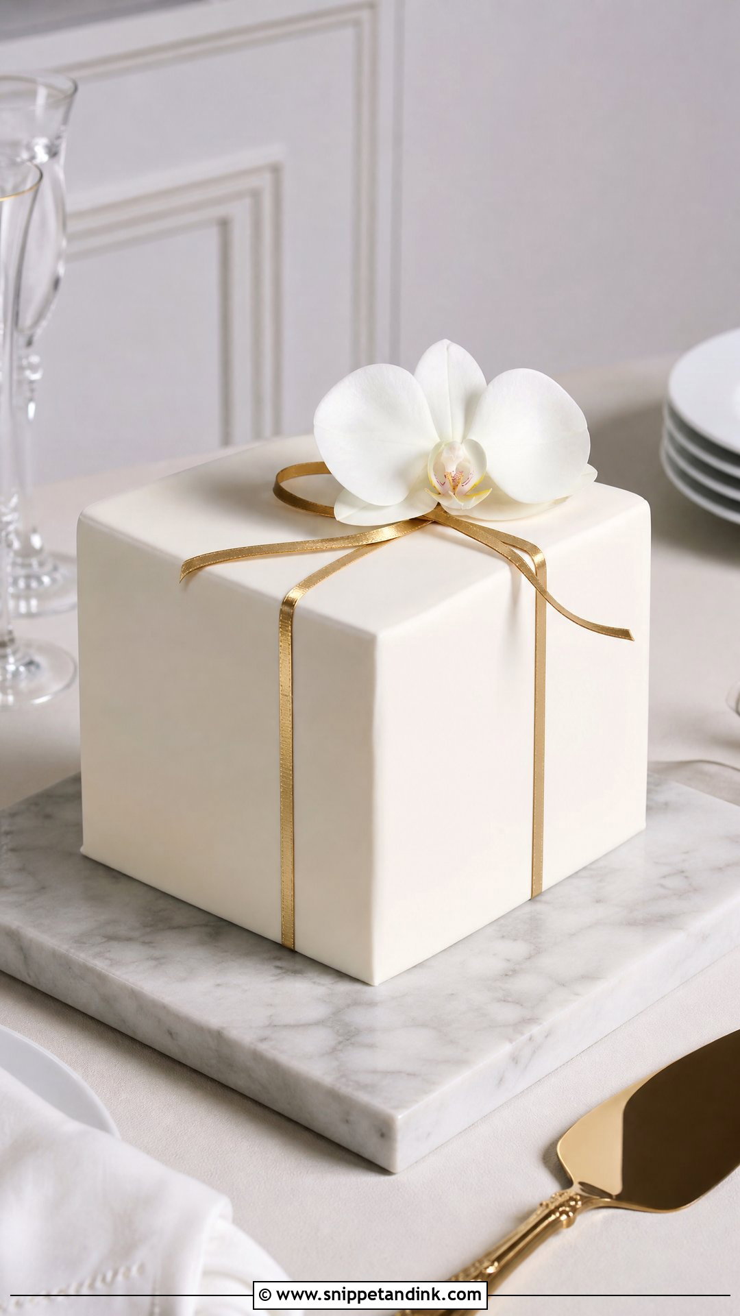 Small Square Wedding Cake - Snippet and Ink - 25 Small Wedding Cake Ideas