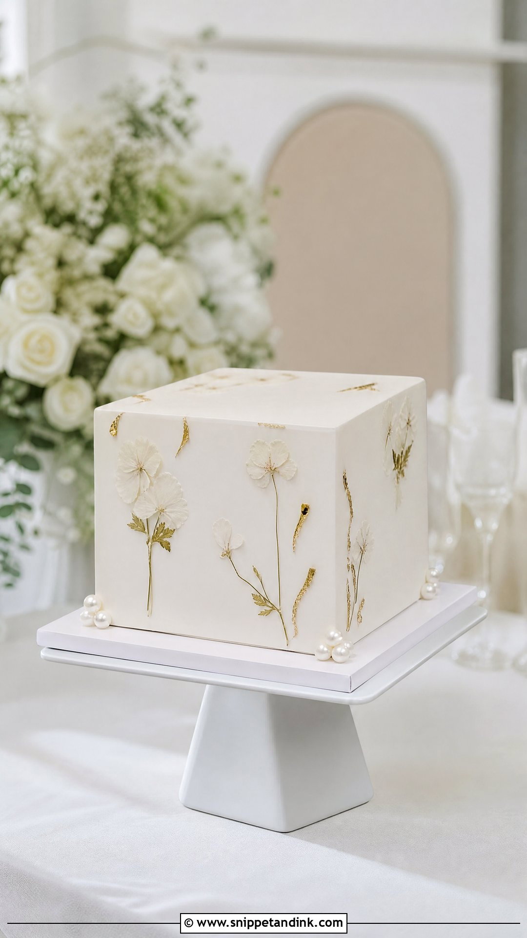 Small Square Wedding Cake - Snippet and Ink - 30 Small Wedding Cakes