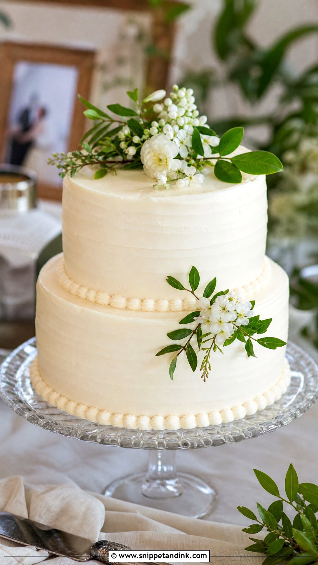 Small Two Tier Buttercream Wedding Cake - Snippet and Ink - 20 Small Two Tier Cake Ideas for Wedding