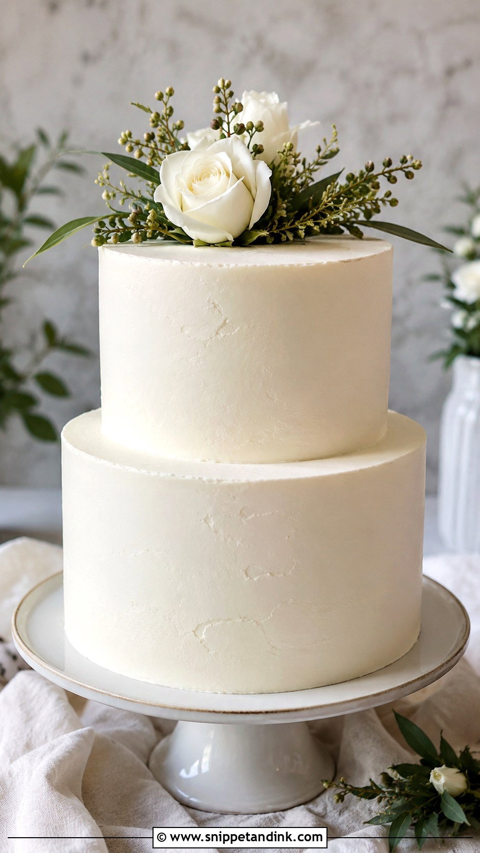 Small Two Tier Buttercream Wedding Cake - Snippet and Ink - 20 Simple Small Two Tier Wedding Cake Ideas
