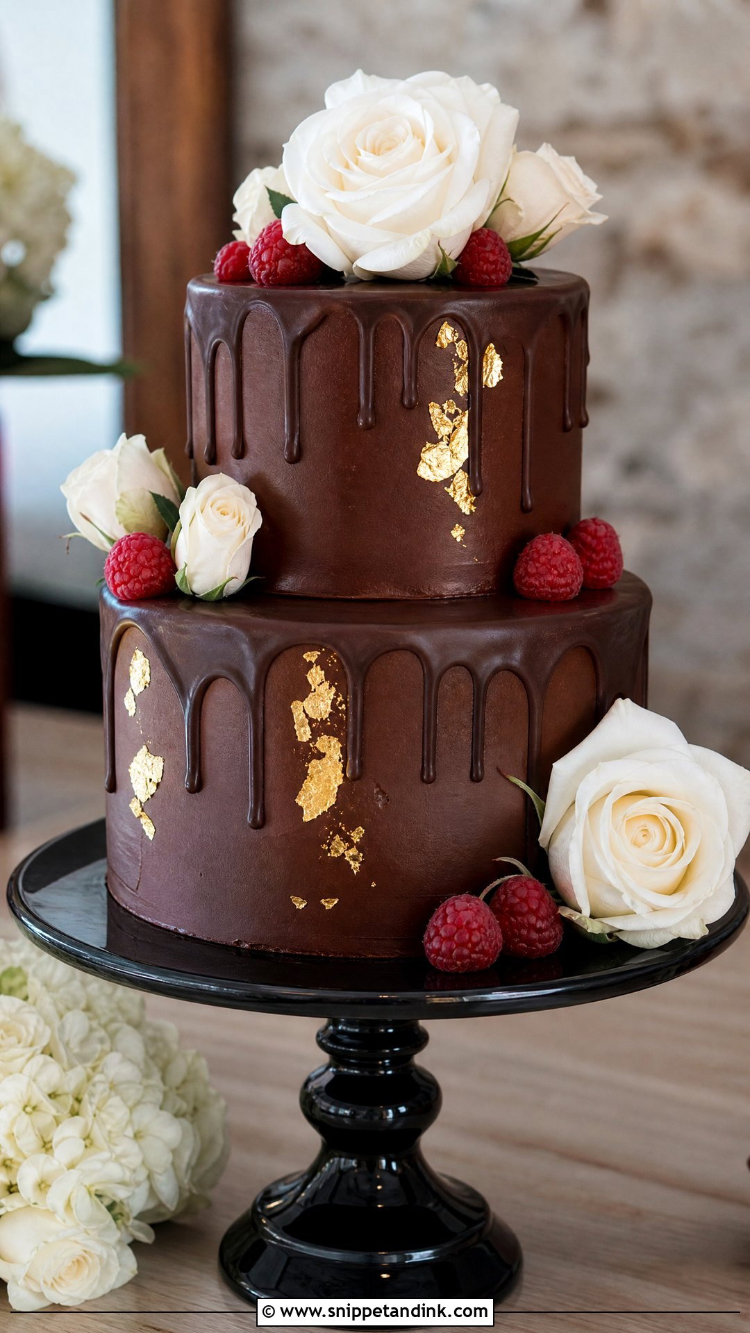 Small Two Tier Chocolate Wedding Cake - Snippet and Ink - 20 Small Two Tier Cake Ideas for Wedding