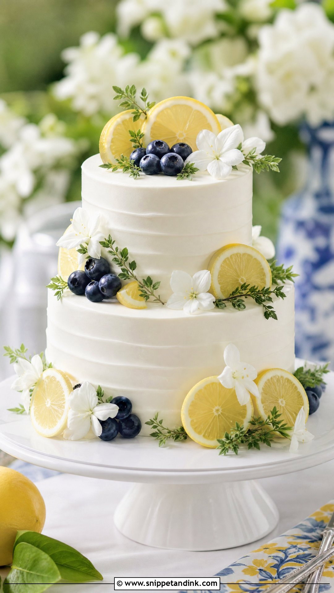 Small Two Tier Lemon Wedding Cake - Snippet and Ink - 20 Small Two Tier Cake Ideas for Wedding