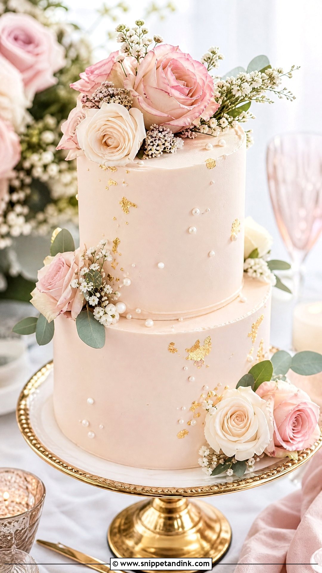 Small Two Tier Pink Wedding Cake - Snippet and Ink - 20 Small Two Tier Cake Ideas for Wedding