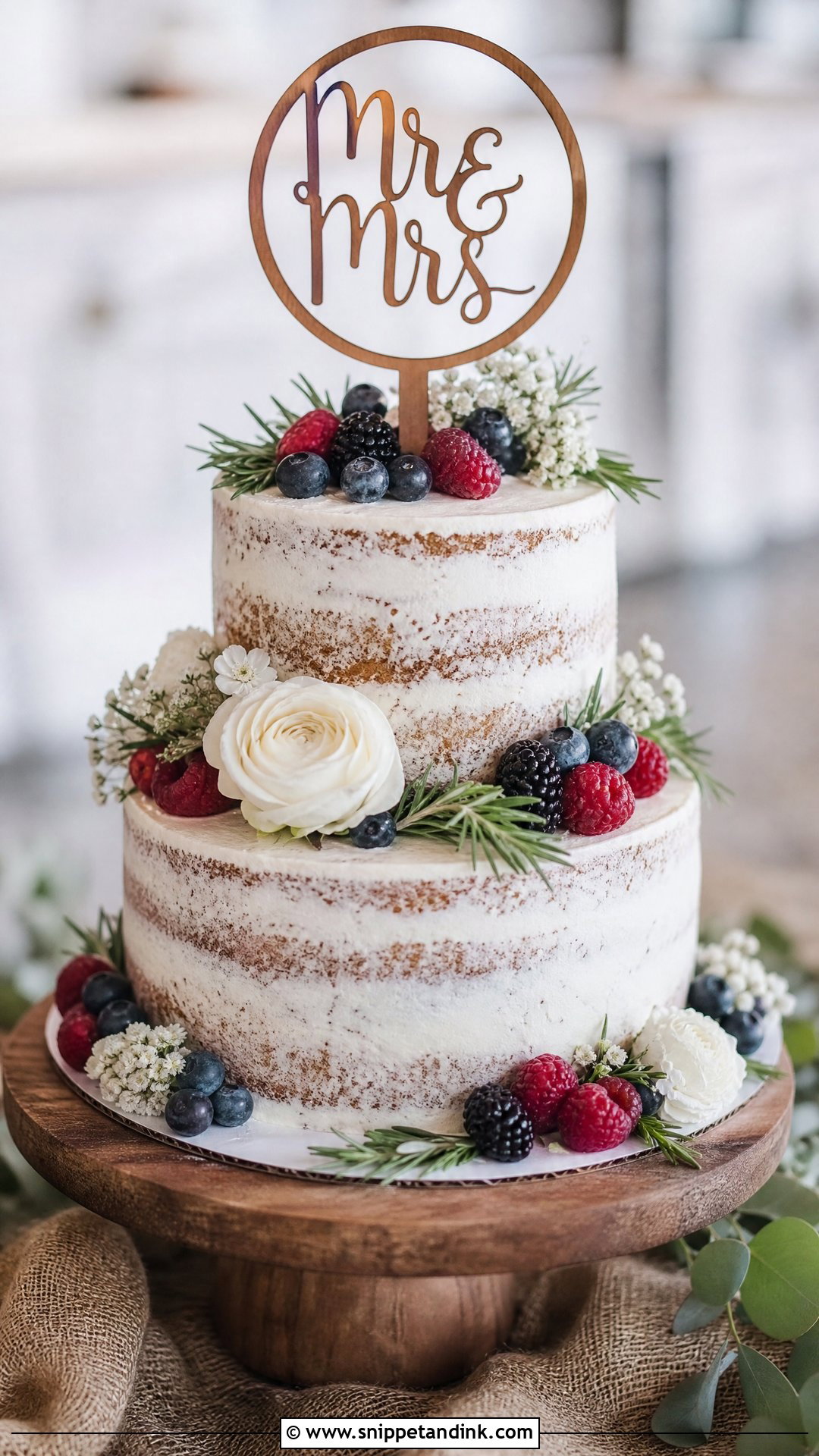 Small Two Tier Rustic Wedding Cake - Snippet and Ink - 20 Small Two Tier Cake Ideas for Wedding