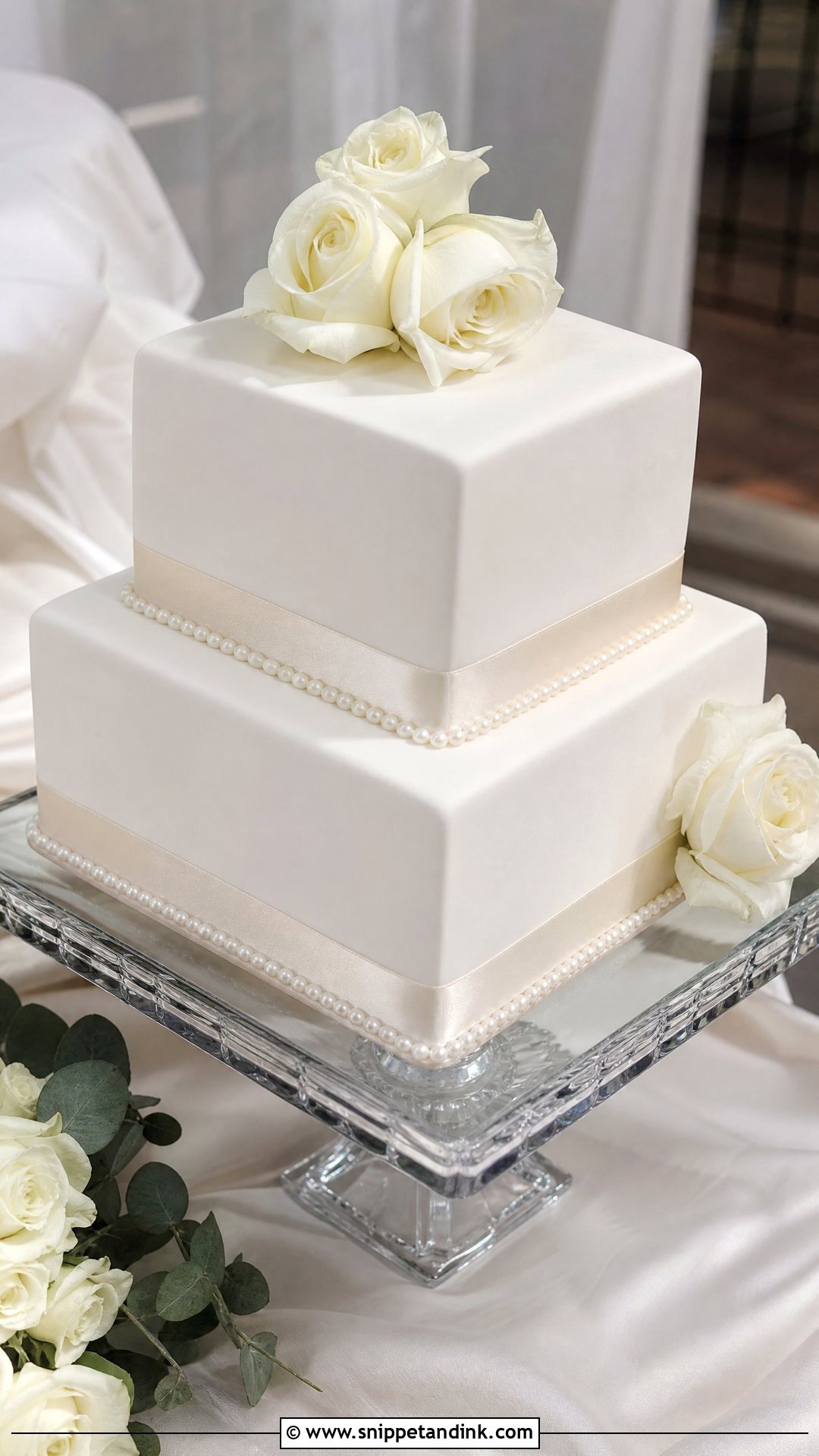 Small Two Tier Square Wedding Cake - Snippet and Ink - 20 Small Two Tier Cake Ideas for Wedding