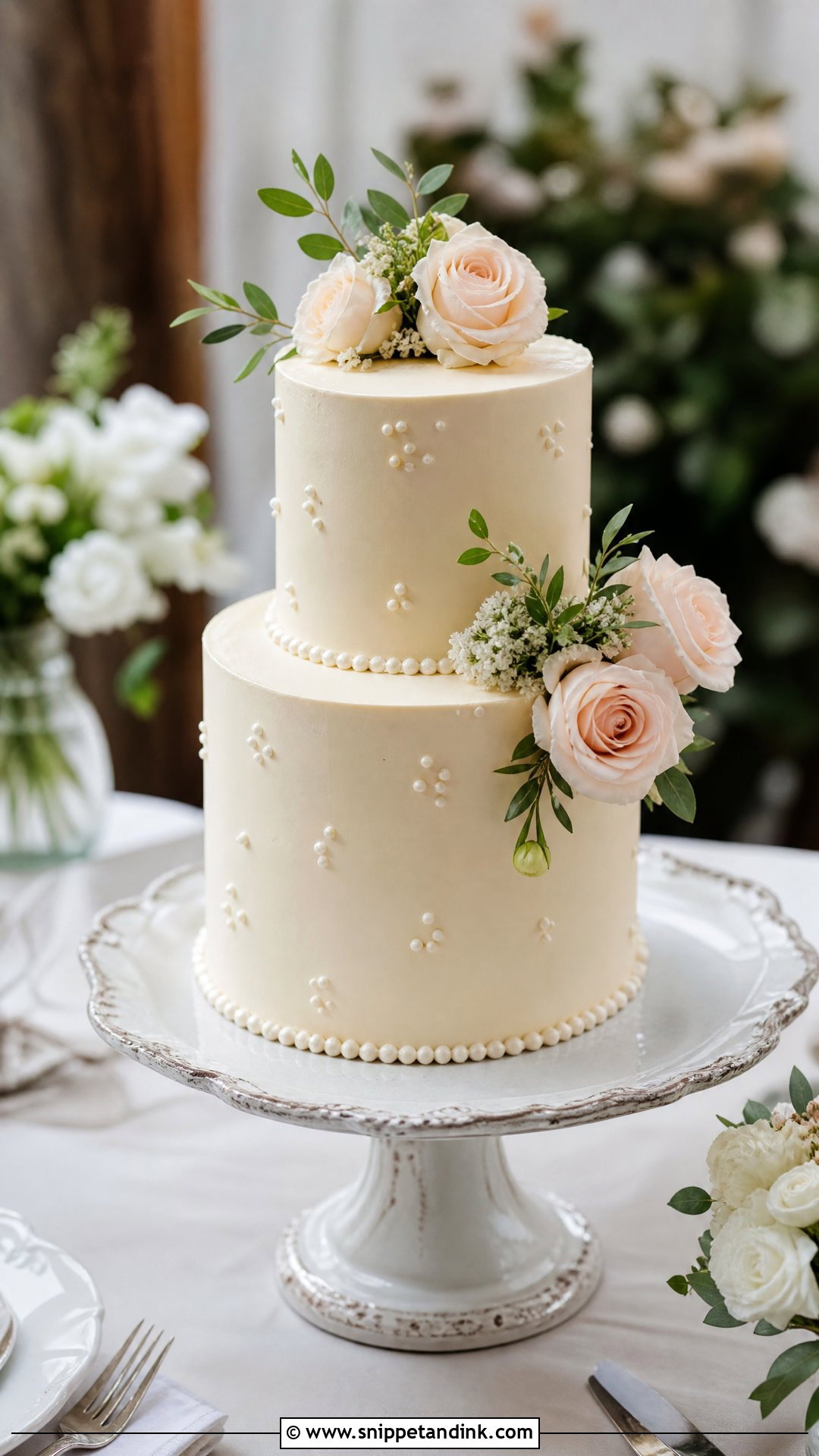 Small Two Tier Wedding Cake - Snippet and Ink - 25 Elegant Unique Classy Wedding Cakes