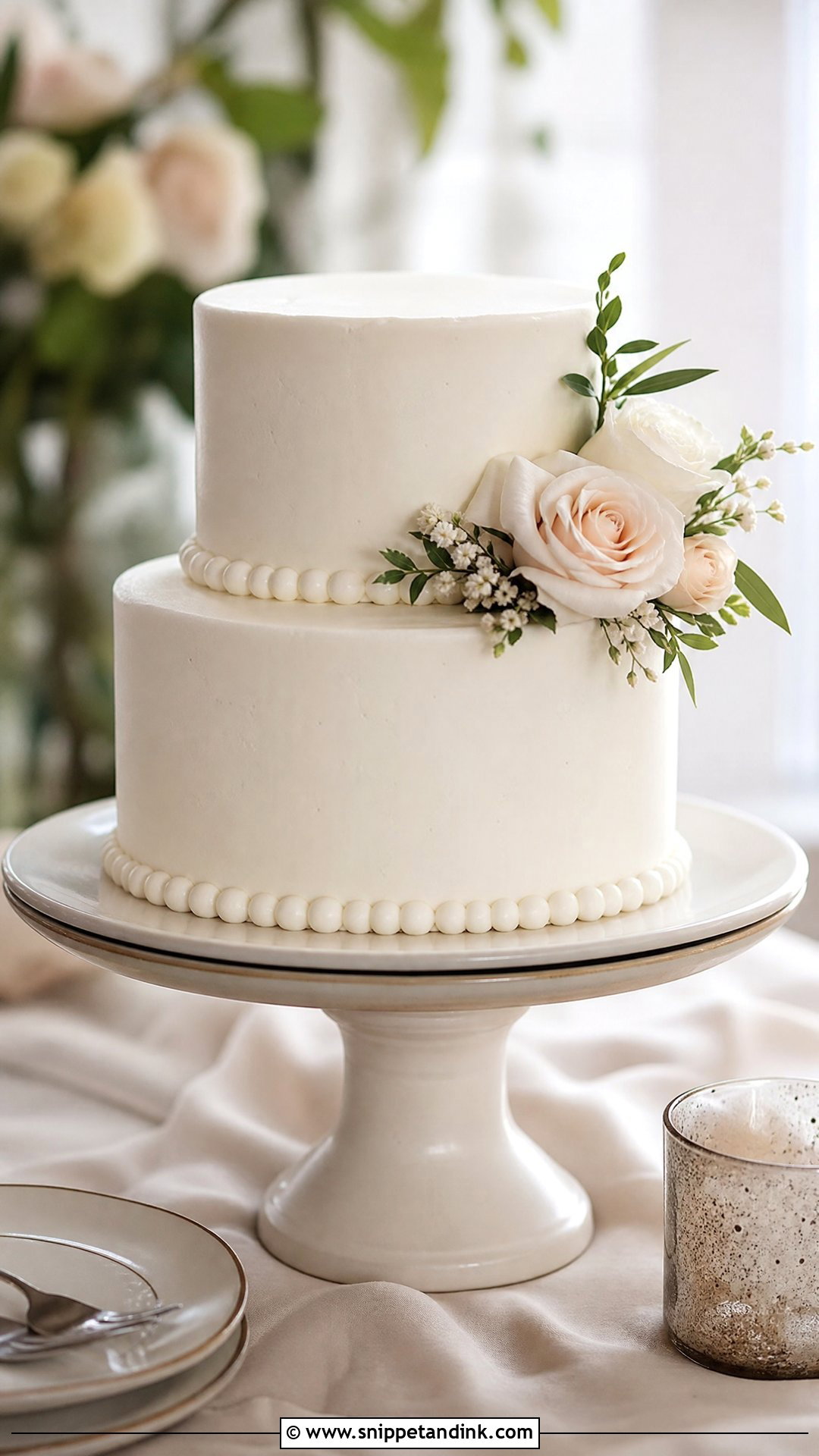 Small Two Tier Wedding Cake - Snippet and Ink - 30 Small Wedding Cakes