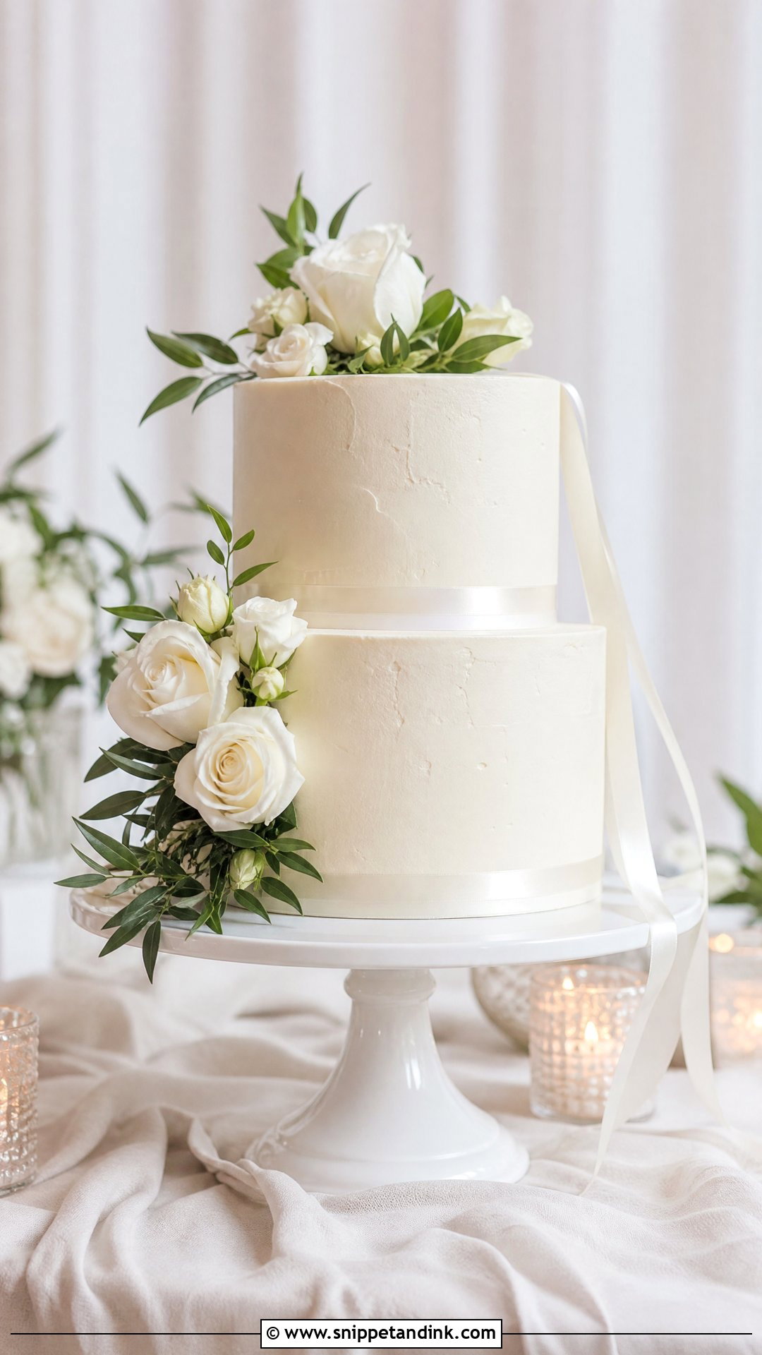 Small Two Tier Wedding Cake - Snippet and Ink - 20 Small Wedding Cake Ideas