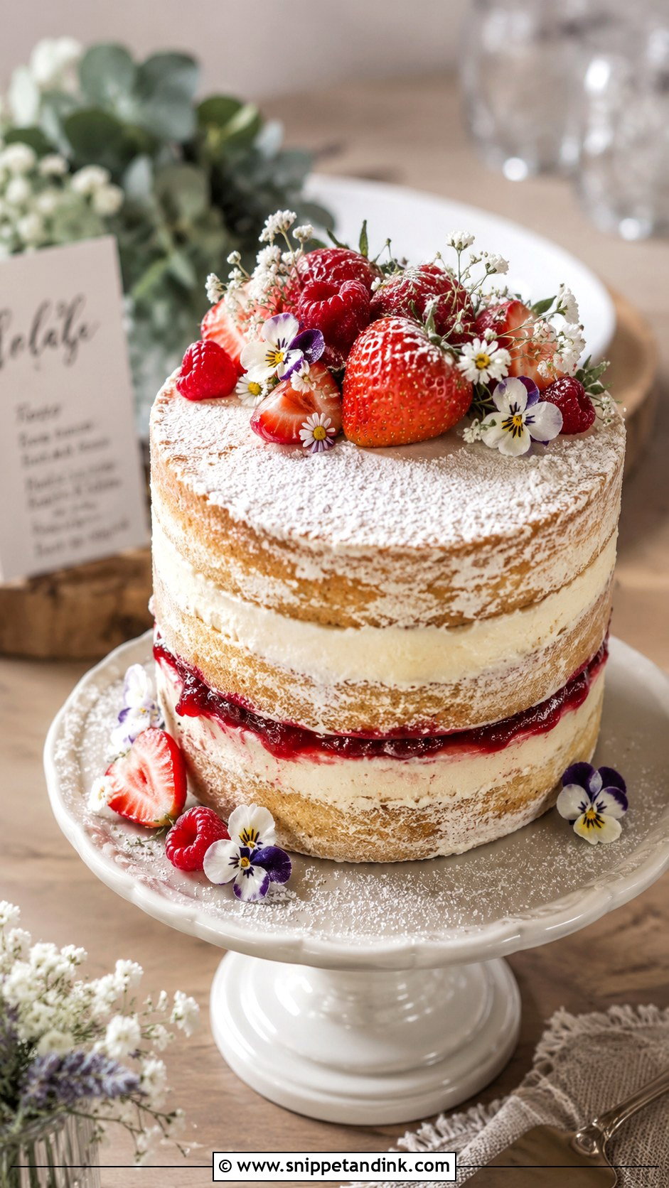 Small Victoria Sponge Wedding Cake - Snippet and Ink - 20 Rustic Victoria Sponge Wedding Cake Ideas