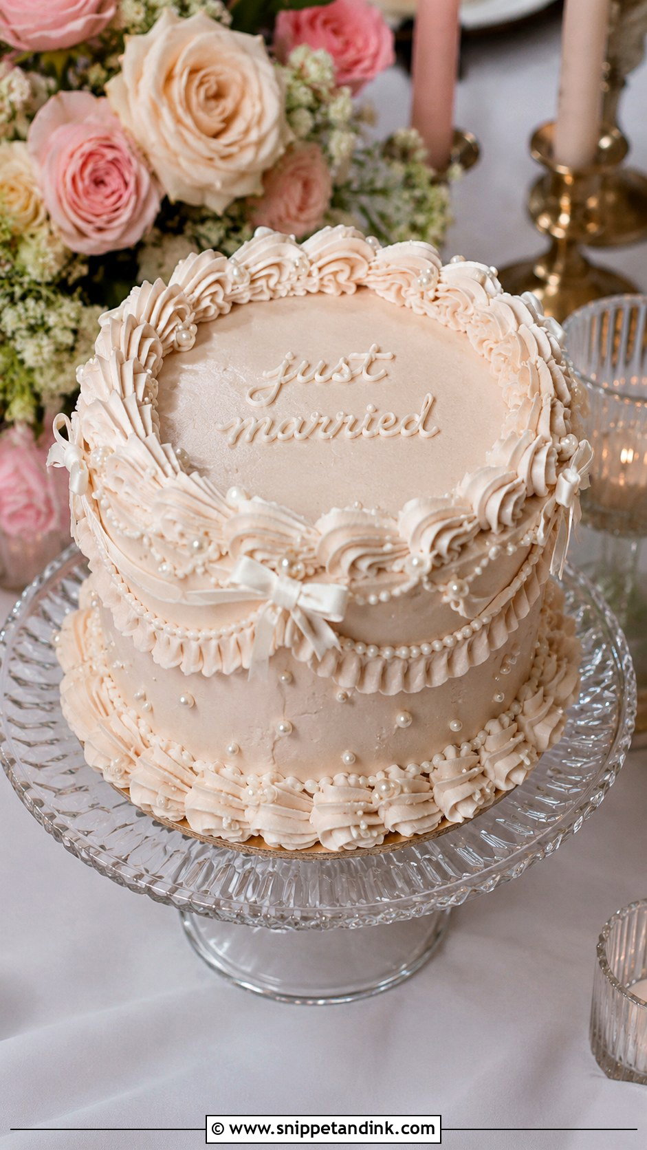 Small Vintage Wedding Cake - Snippet and Ink - 20 Wedding Cake Ideas for Small Wedding