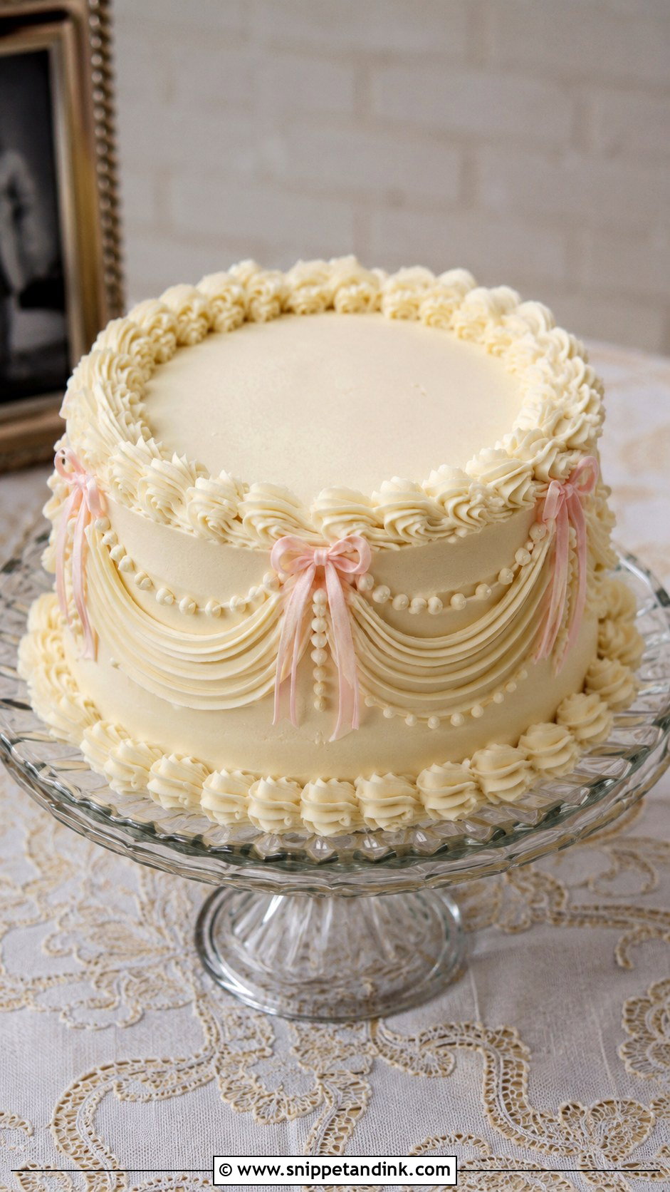 Small Vintage Wedding Cake - Snippet and Ink - 25 Small Wedding Cake Ideas