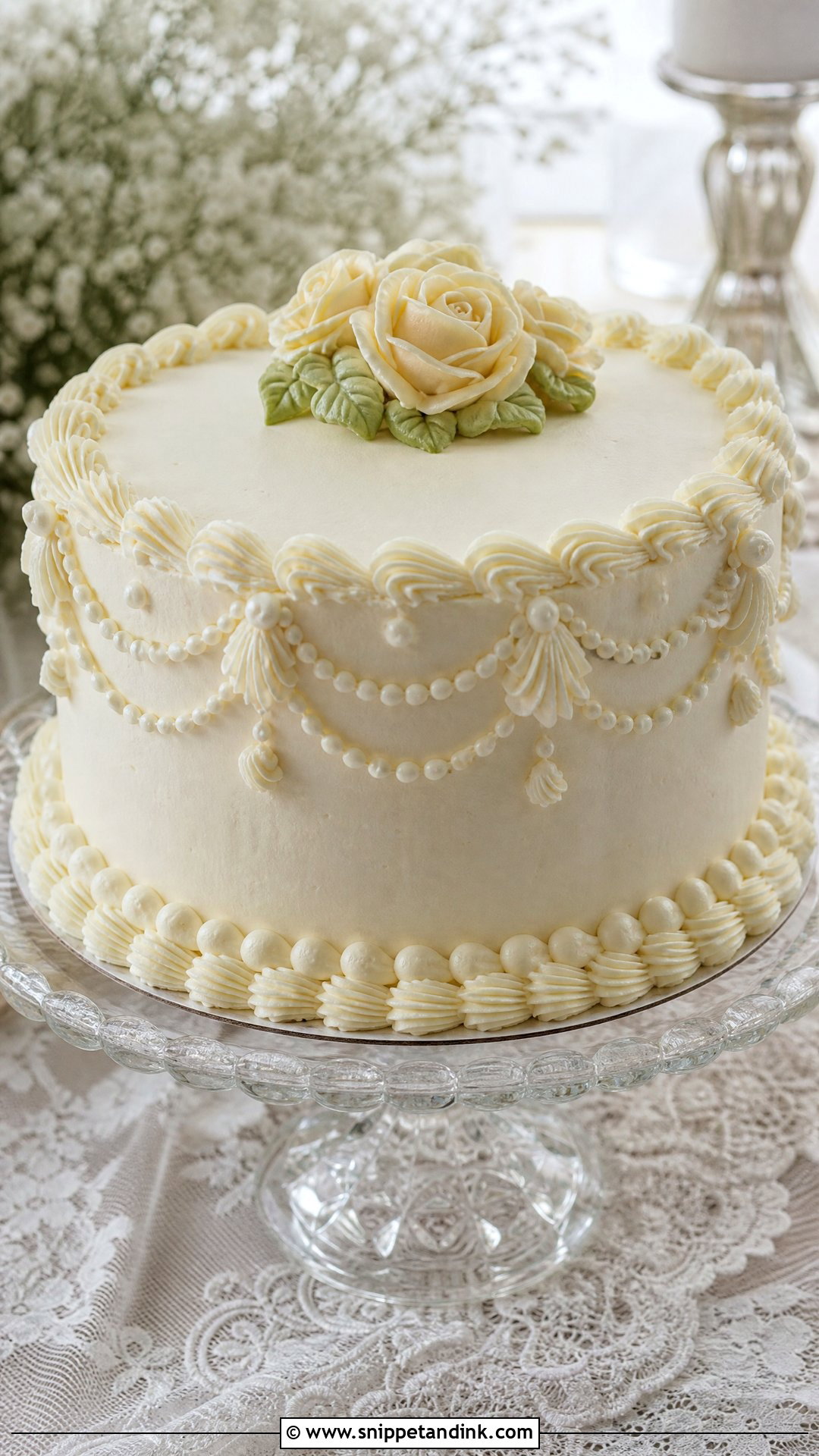 Small Vintage Wedding Cake - Snippet and Ink - 20 Simple Small One Tier Wedding Cake Ideas