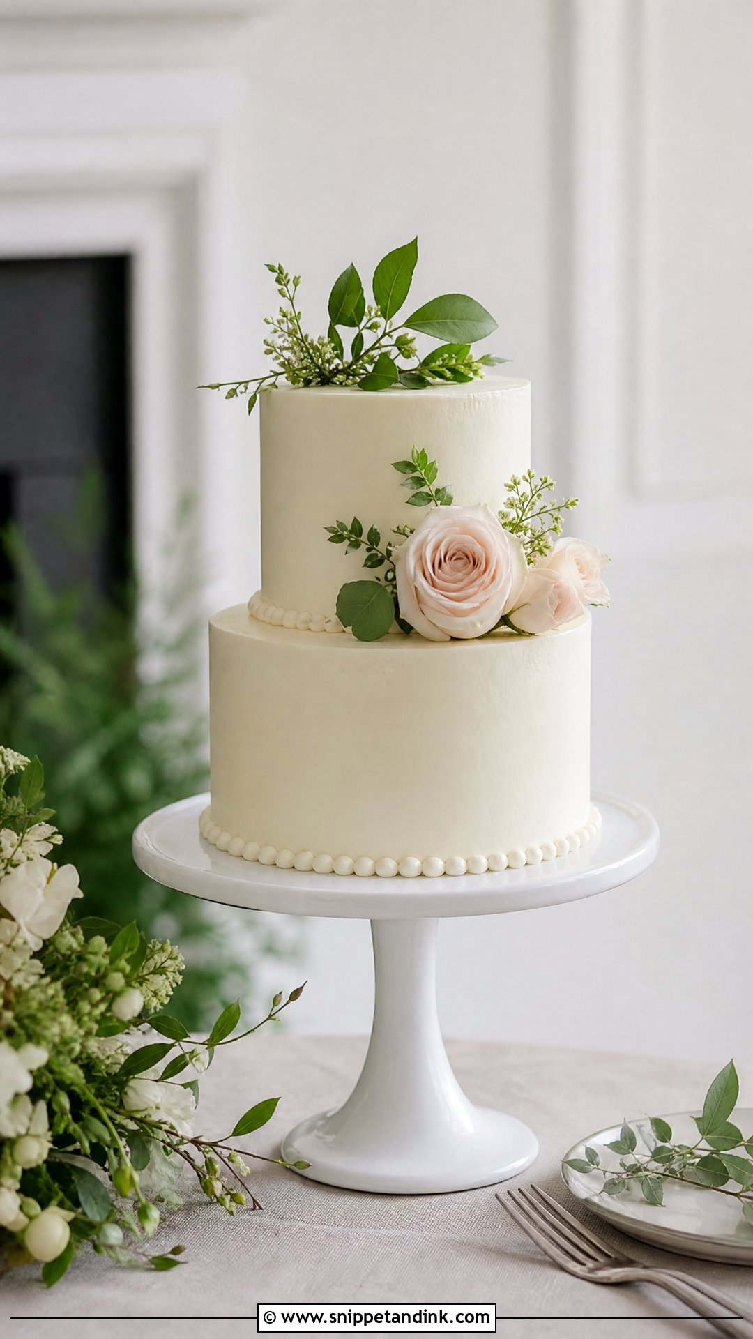 Small Wedding Cake - Snippet and Ink - 20 Simple Wedding Cake Designs